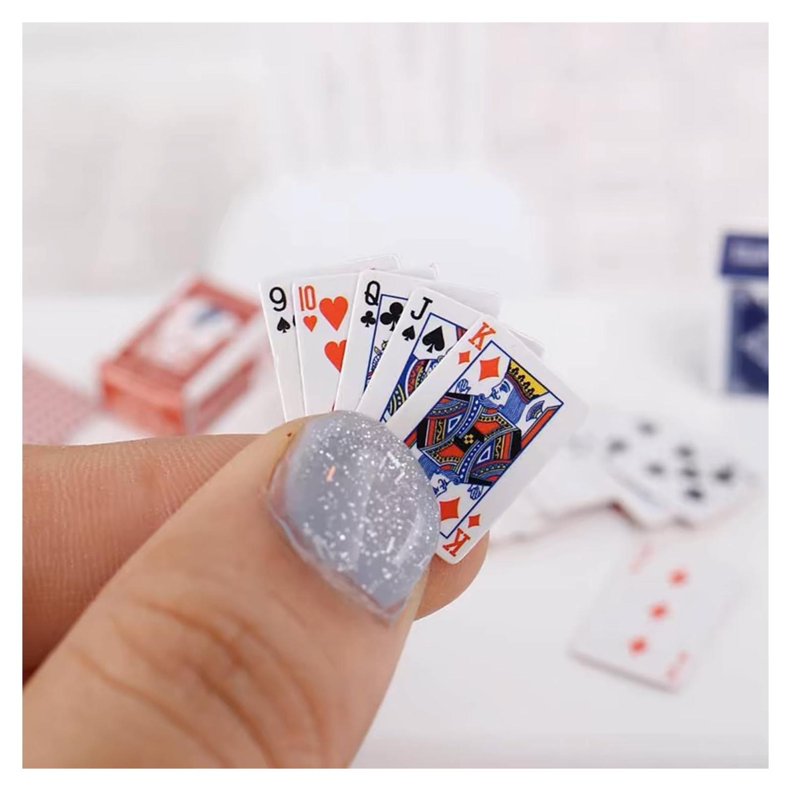 Miniaturas de Cartas de Poker RillyRellow - 2 Barajas 1.59 cm