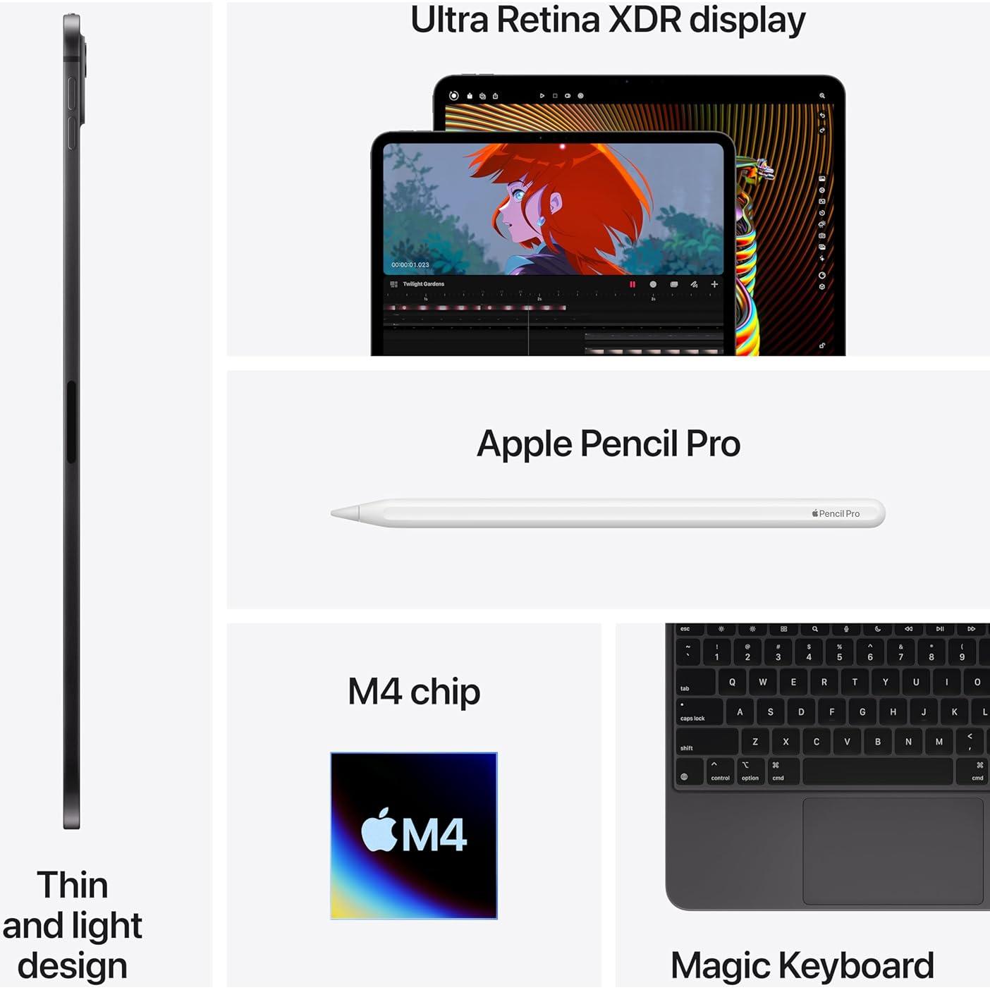 Apple iPad Pro 13" M4 1TB Wi-Fi Plata Nano-textura