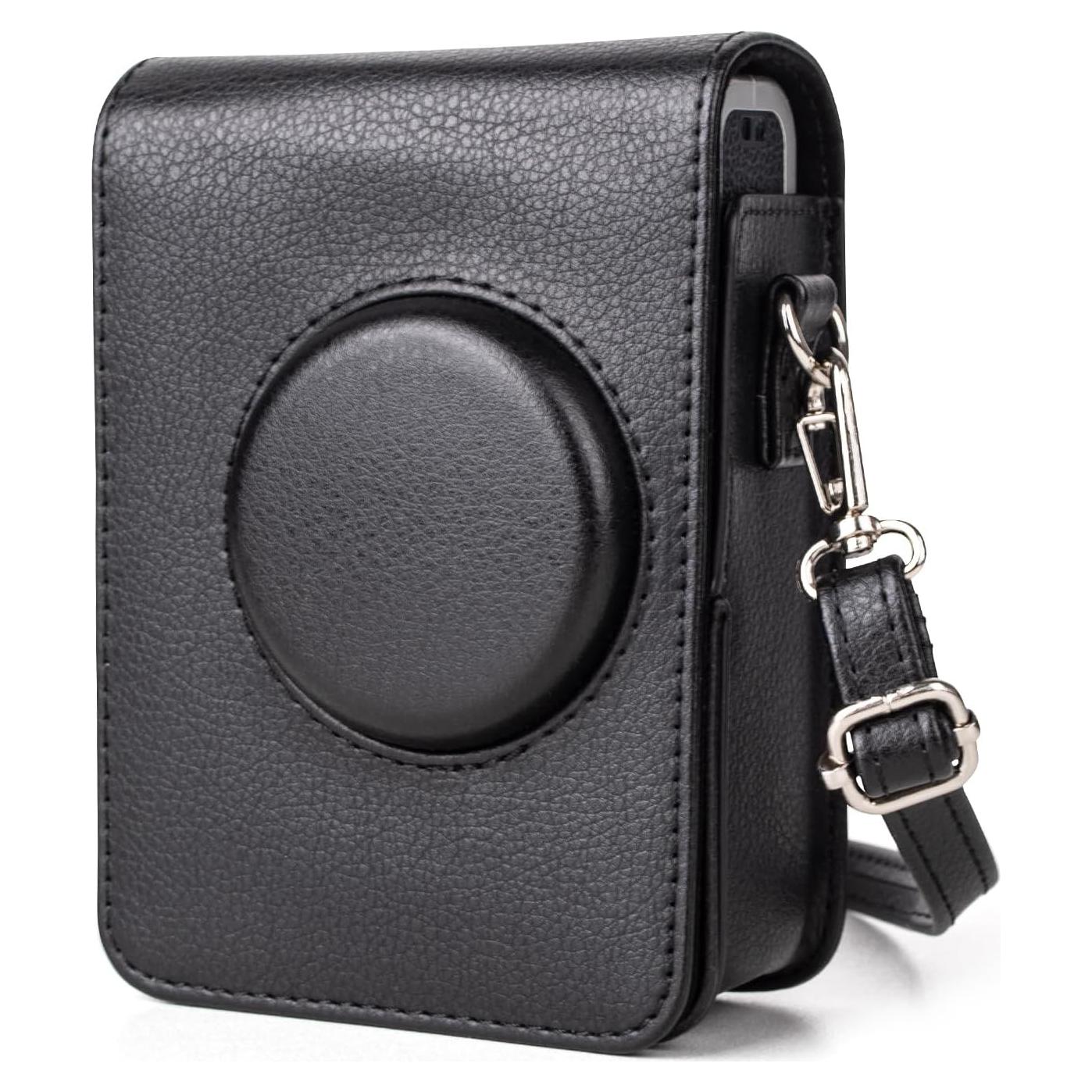 Funda de Cuero PU MUZIRI KINOKOO para Cámara Instax Mini EVO - Negro