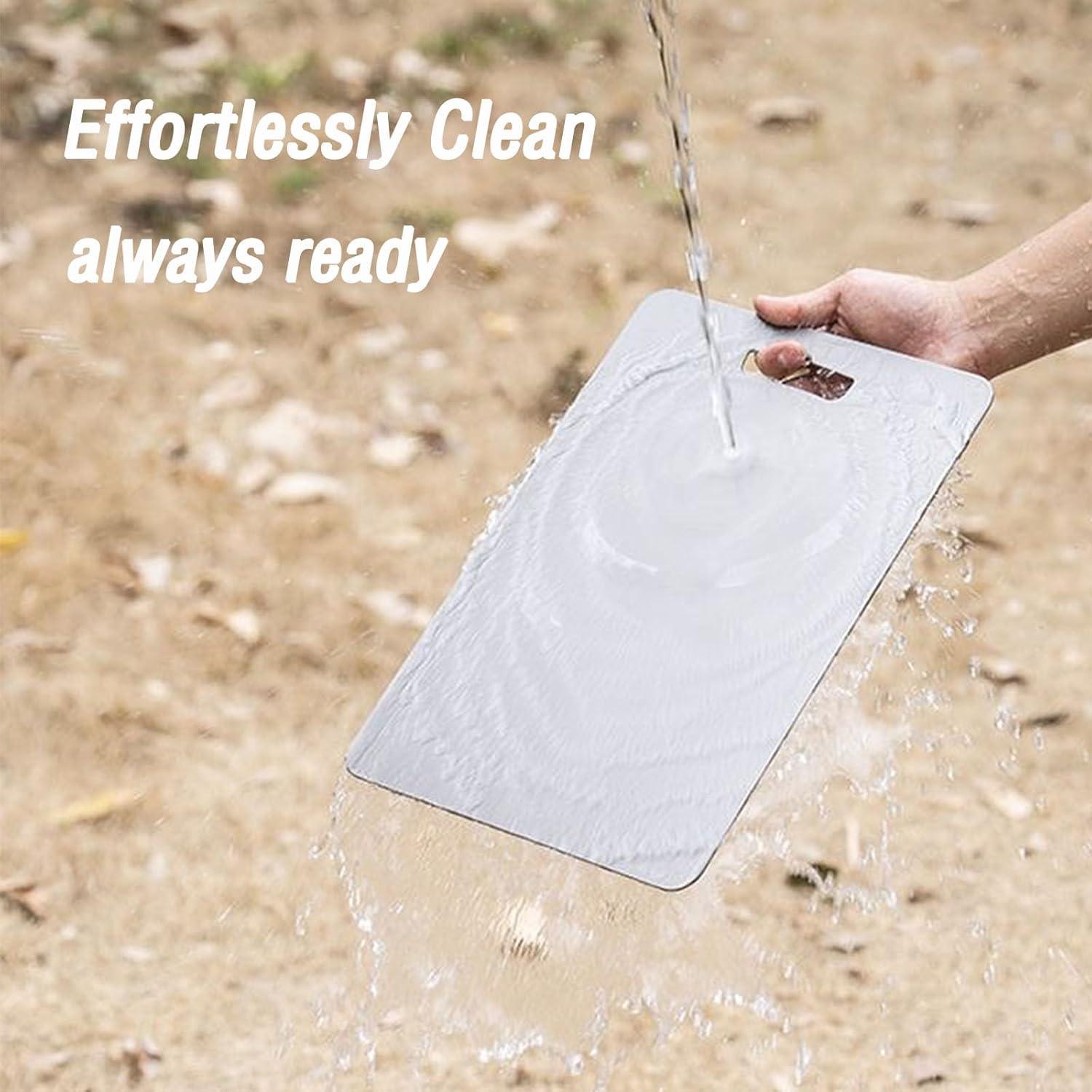 Tabla de Cortar de Titanio Puro Genérico 35.56x25.4 cm Doble Cara