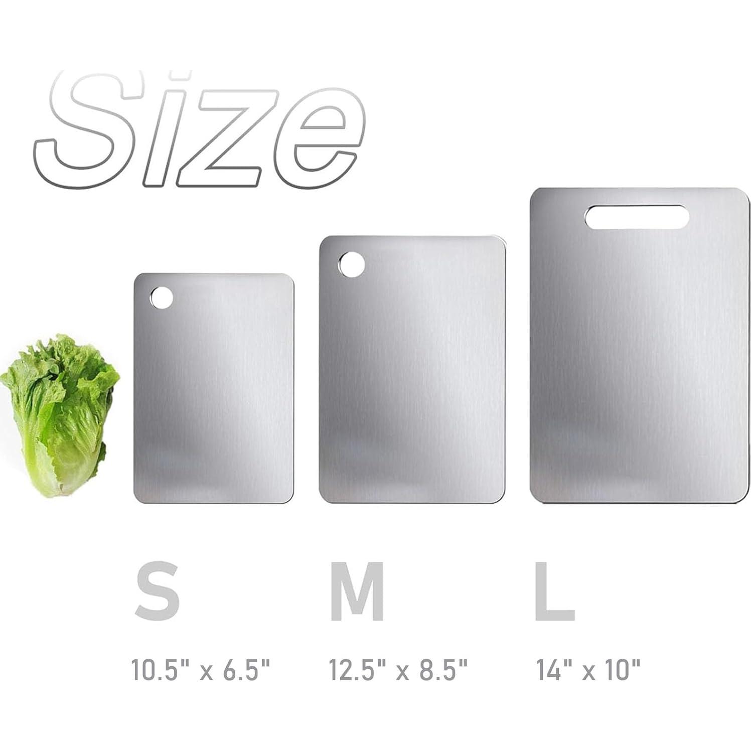 Tabla de Cortar de Titanio Puro Genérico 35.56x25.4 cm Doble Cara