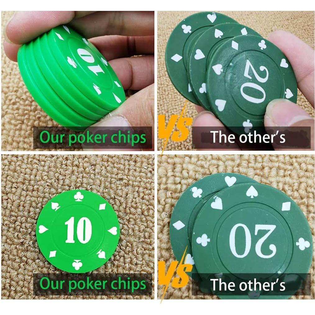 Juego de Fichas de Póker Lynkaye 100 Pcs Plástico con Caja