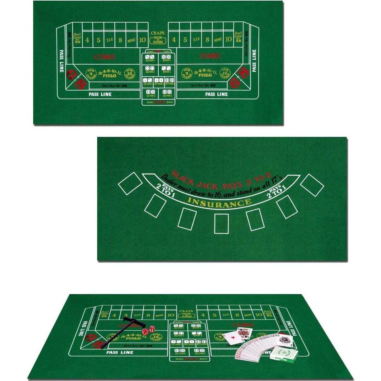 Juego de Blackjack y Craps Beistle 50085 45x91 cm