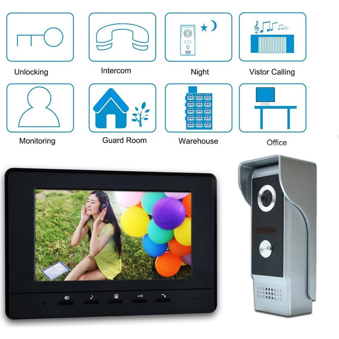 Intercomunicador de Video AMOCAM 7" HD con Cámara IR