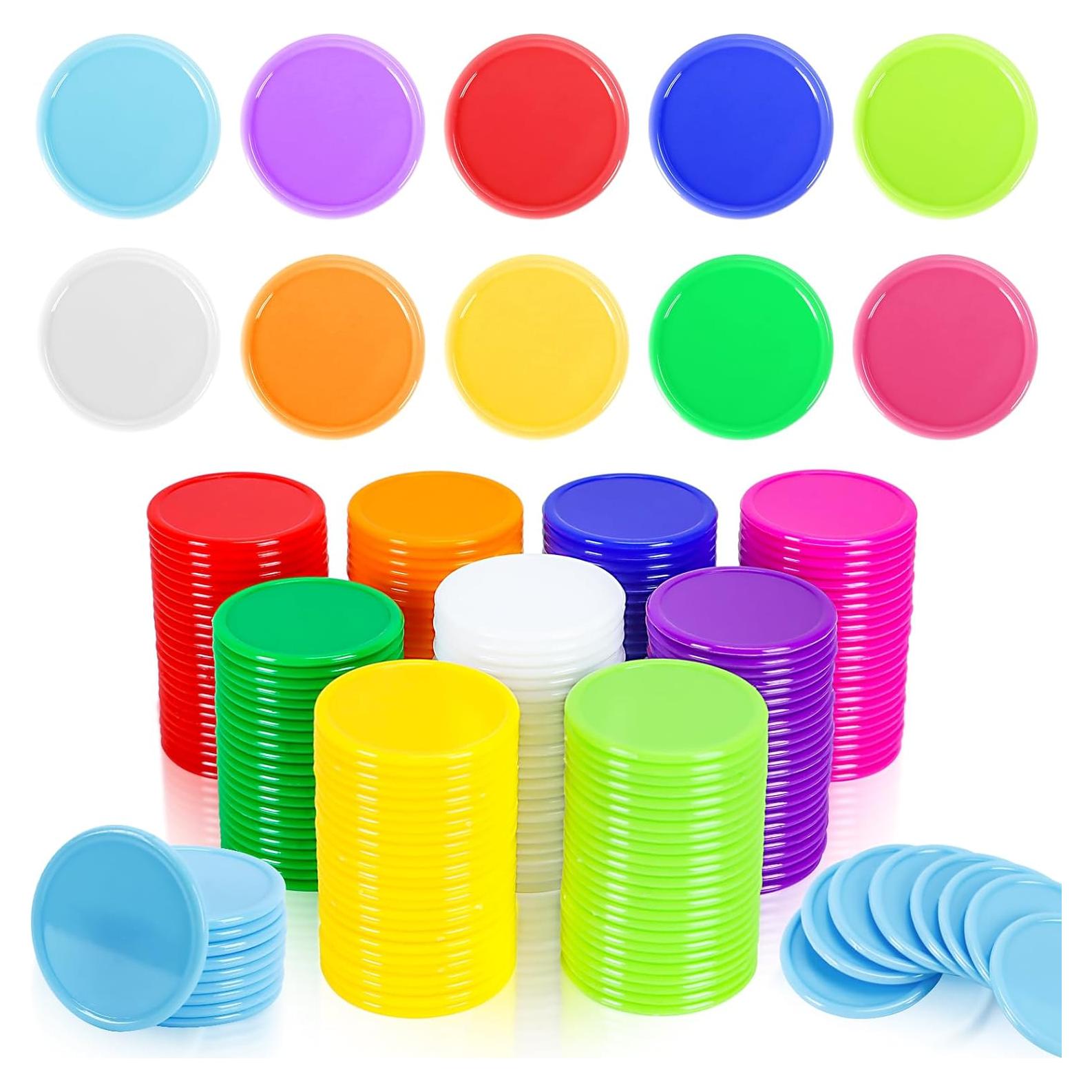 Fichas de Póker Wpxmer 250 PCS Plástico 3.81 cm 10 Colores