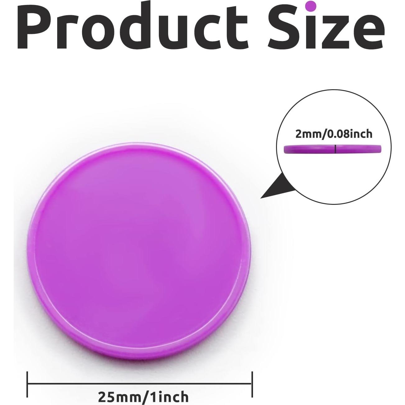 Juego de 100 Fichas de Plástico para Aprendizaje 25mm