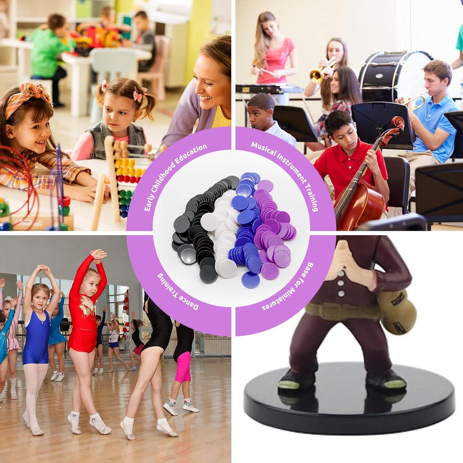 Juego de 100 Fichas de Plástico para Aprendizaje 25mm