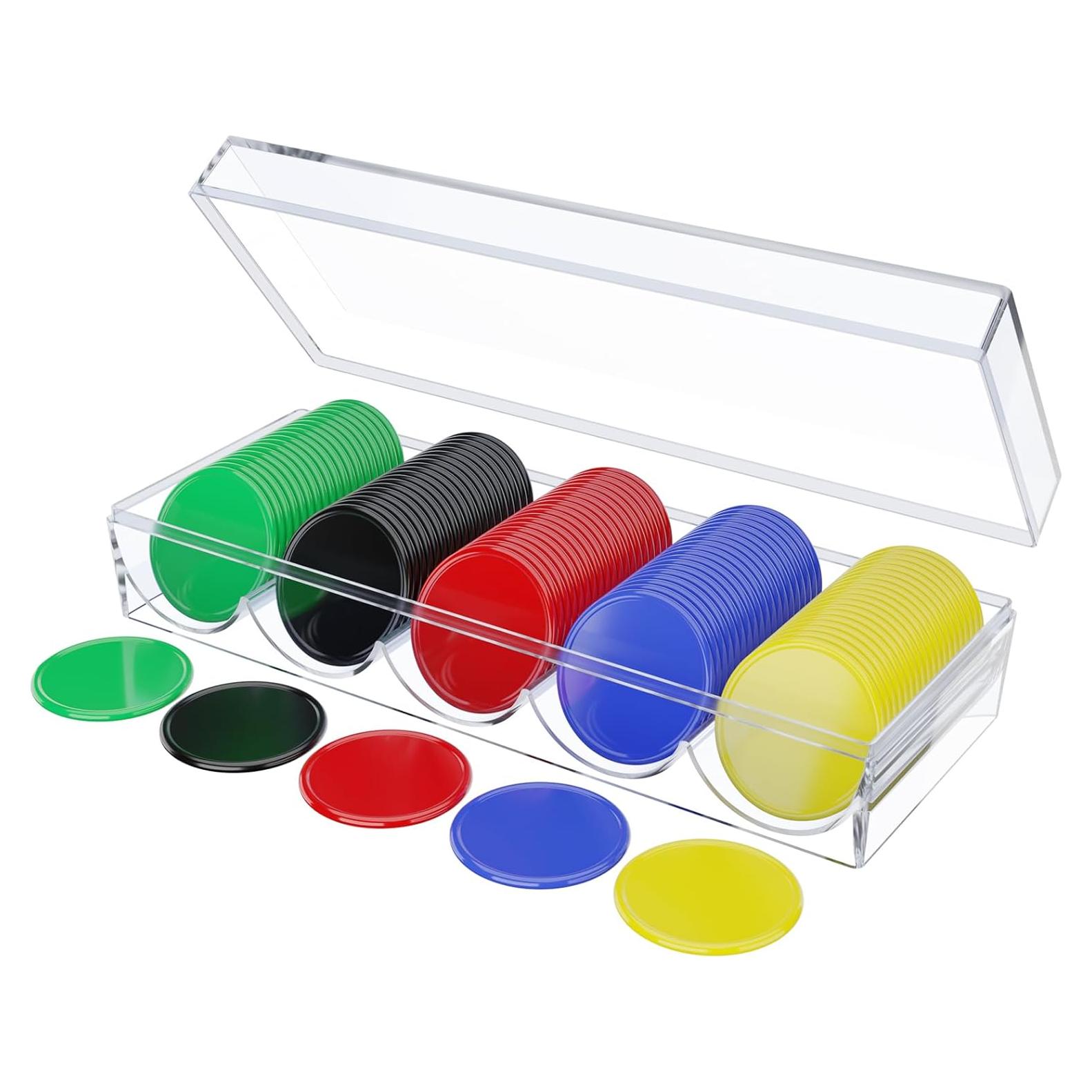 Fichas de Póker Cosmos 100 Pcs con Caja Acrílica