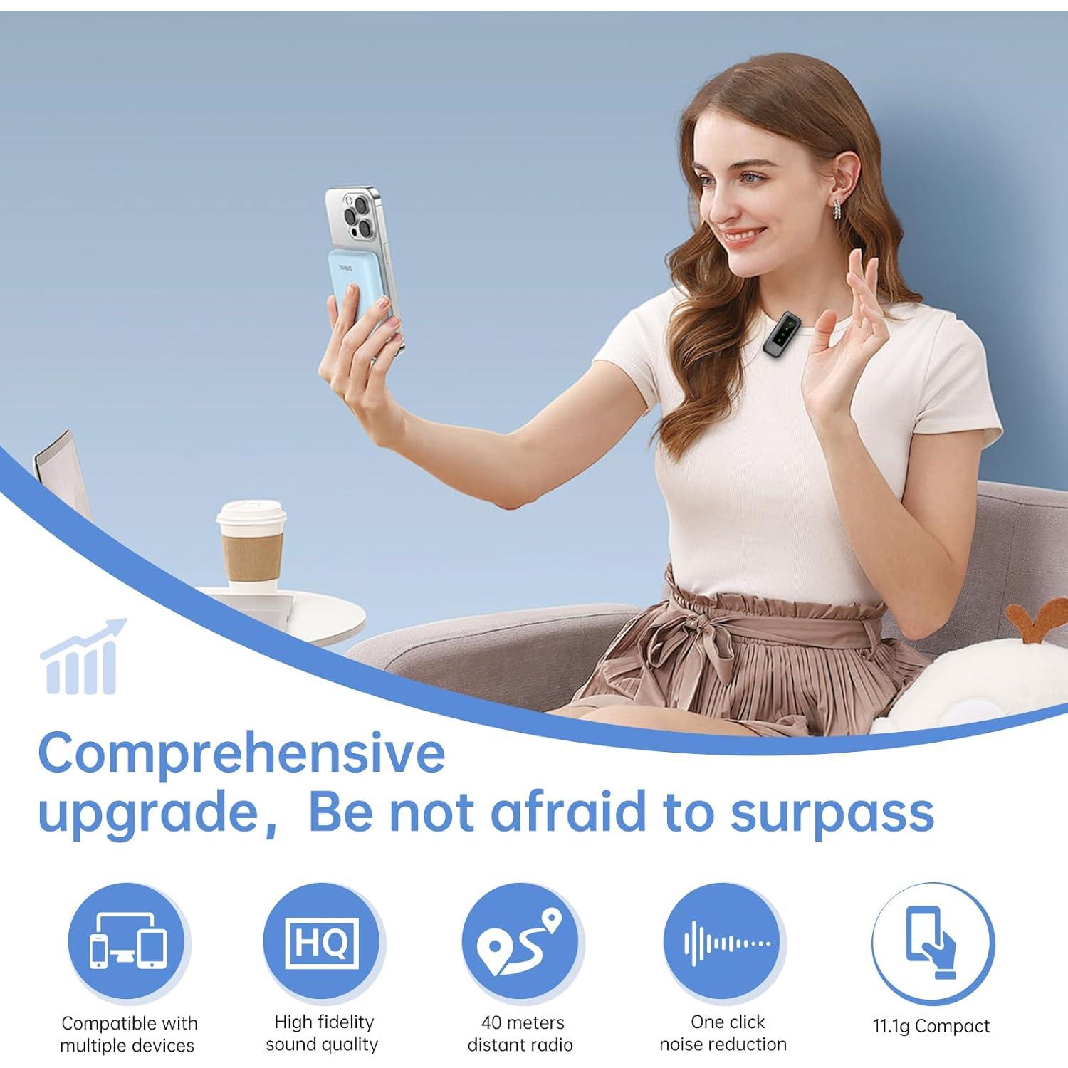 Micrófono Inalámbrico Clip-on Realmoon MPS-8RPRO 48KHz