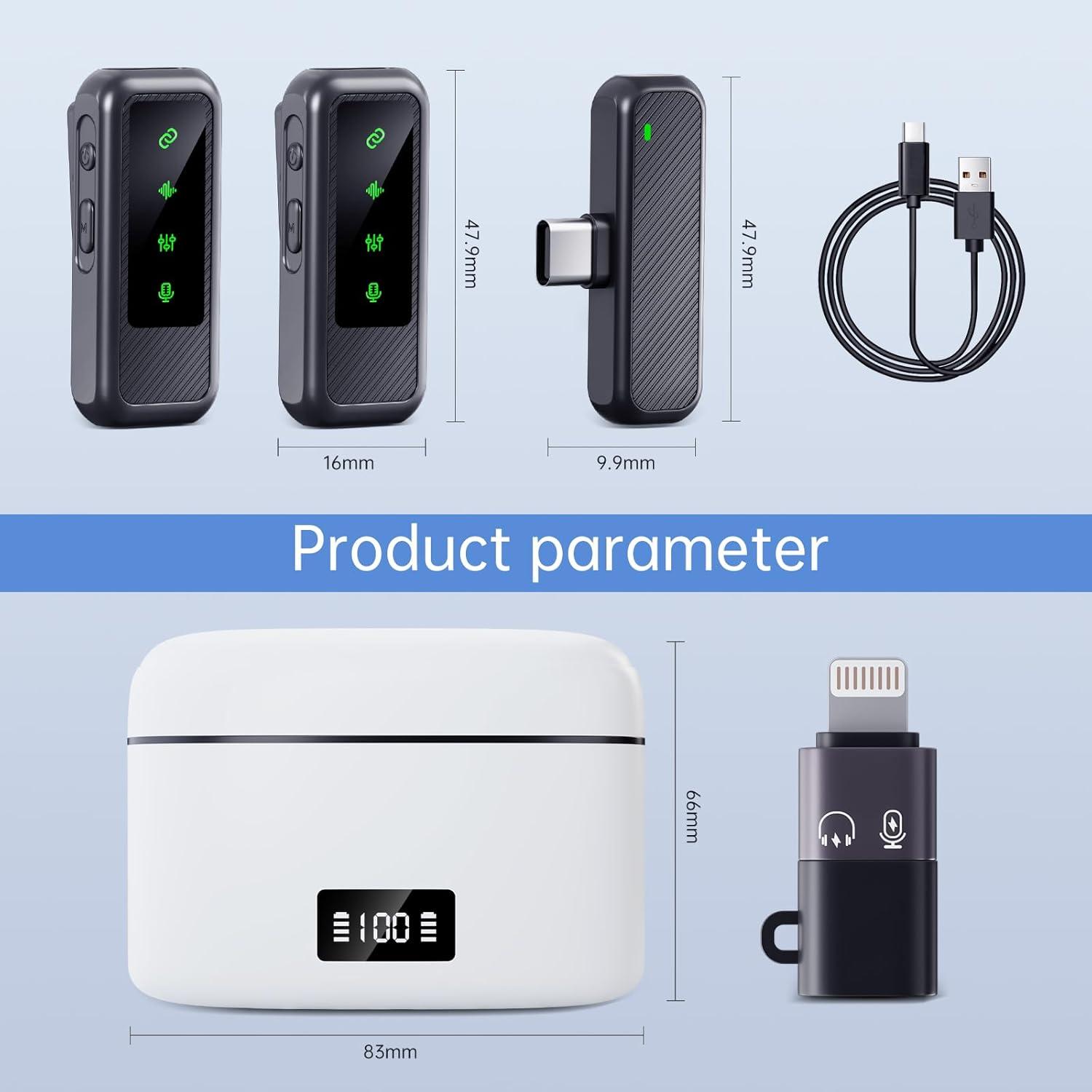 Micrófono Inalámbrico Clip-on Realmoon MPS-8RPRO 48KHz