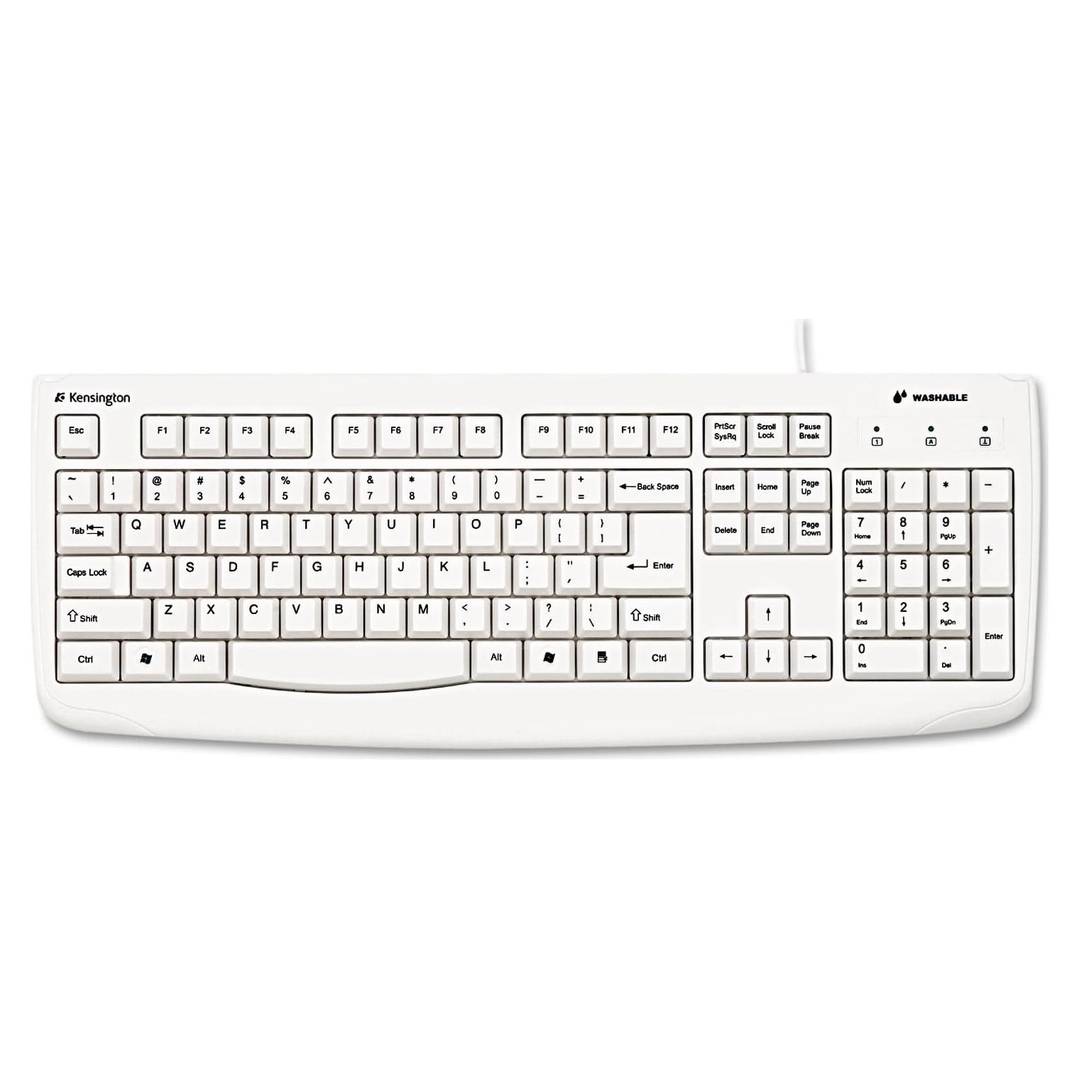 Teclado USB Lavable Kensington Pro Fit Blanco K64406US