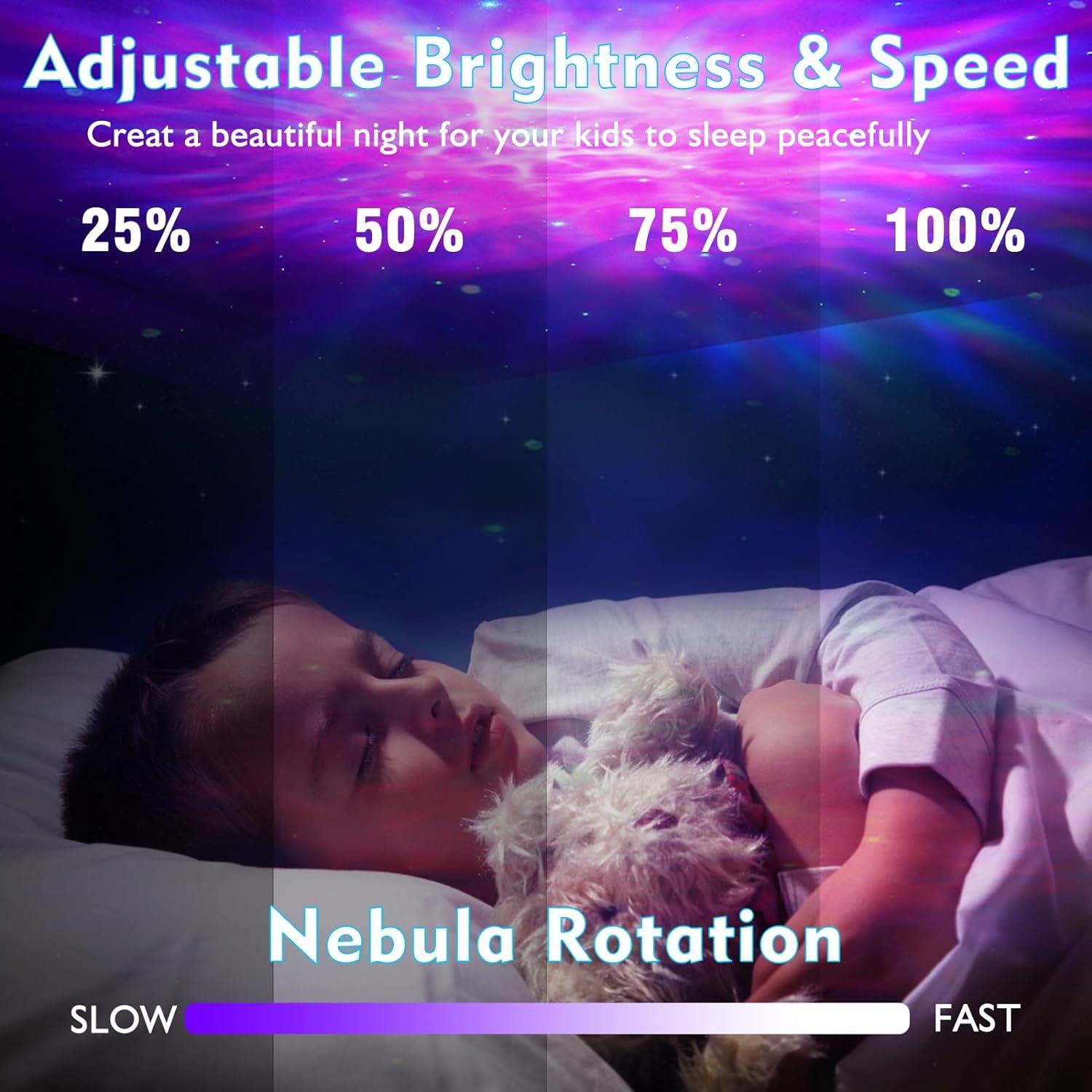 Proyector Galáctico Astronauta KKUP2U con 10 Modos de Luz