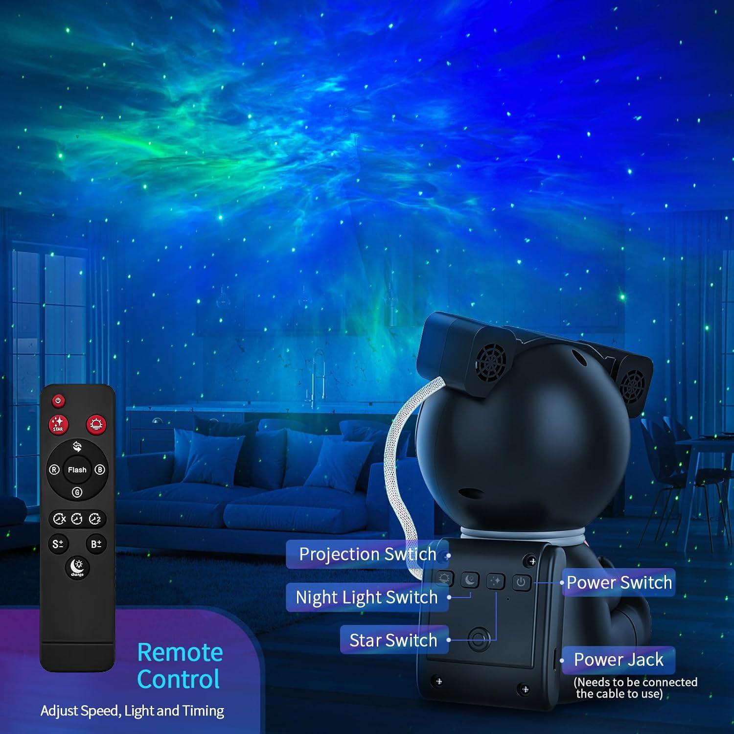 Proyector Galáctico Cayclay Astronauta Luz Nocturna LED