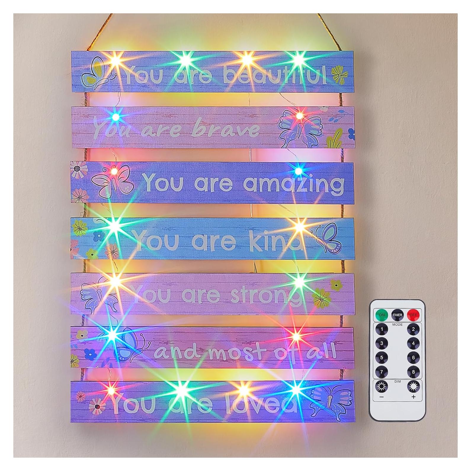 Decoración de habitación FIOBEE mariposa púrpura con LED