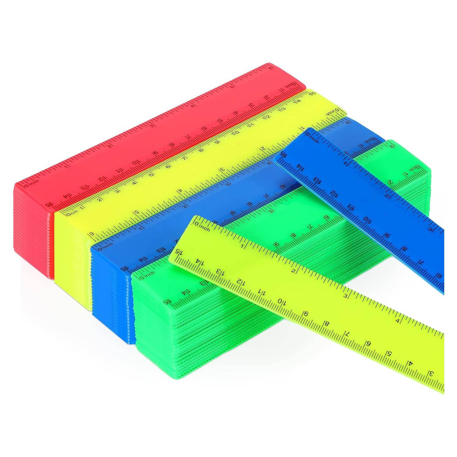 Regla Plástica Flexible Zonon 15.24 cm 100 Pcs para Estudiantes