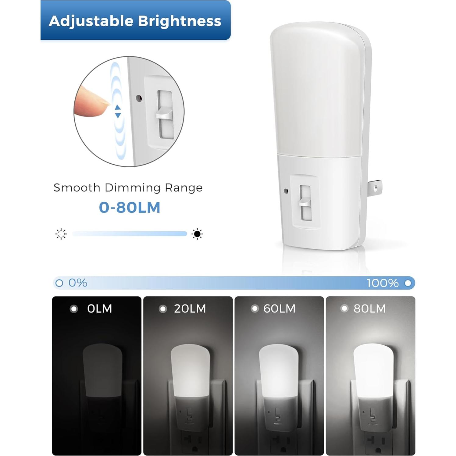 Luz Nocturna Regulable LOHAS 5000K 2 Piezas con Sensor