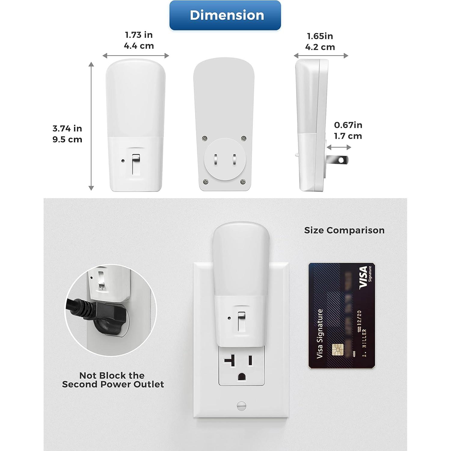 Luz Nocturna Regulable LOHAS 5000K 2 Piezas con Sensor