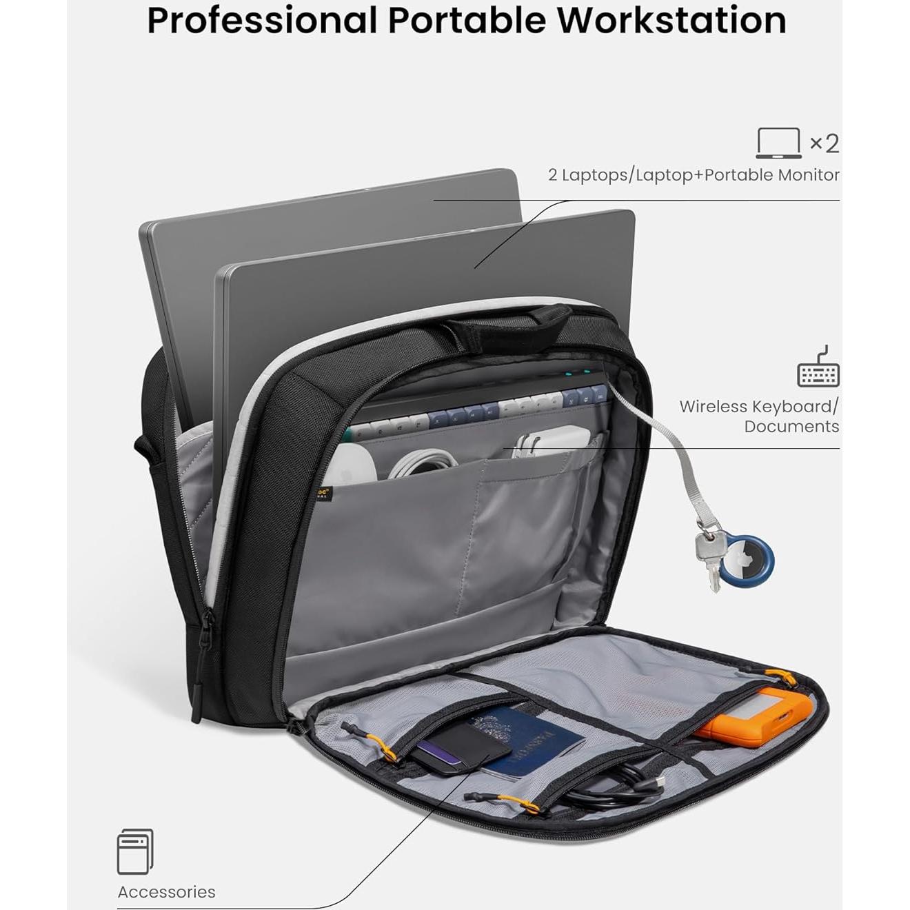 Maletín tomtoc para laptop 15.6" y monitor portátil