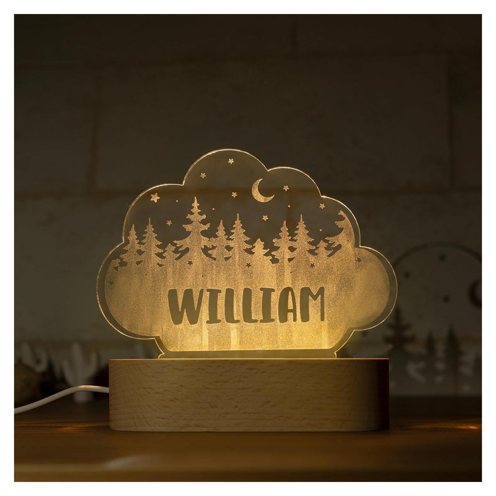 Luz Nocturna Personalizada P Lab Bosque 15.95 cm LED