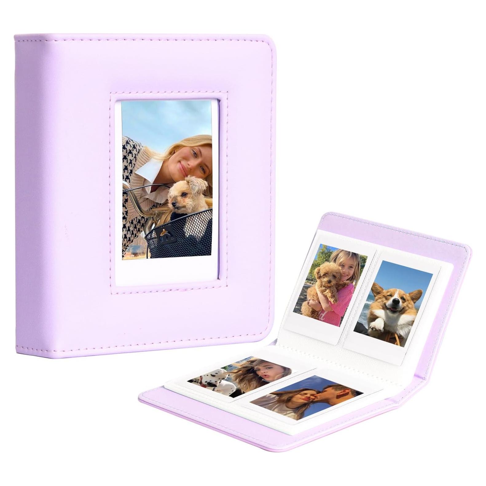 Álbum de Fotos WOGOZAN 64 Bolsillos PU Púrpura para Instax
