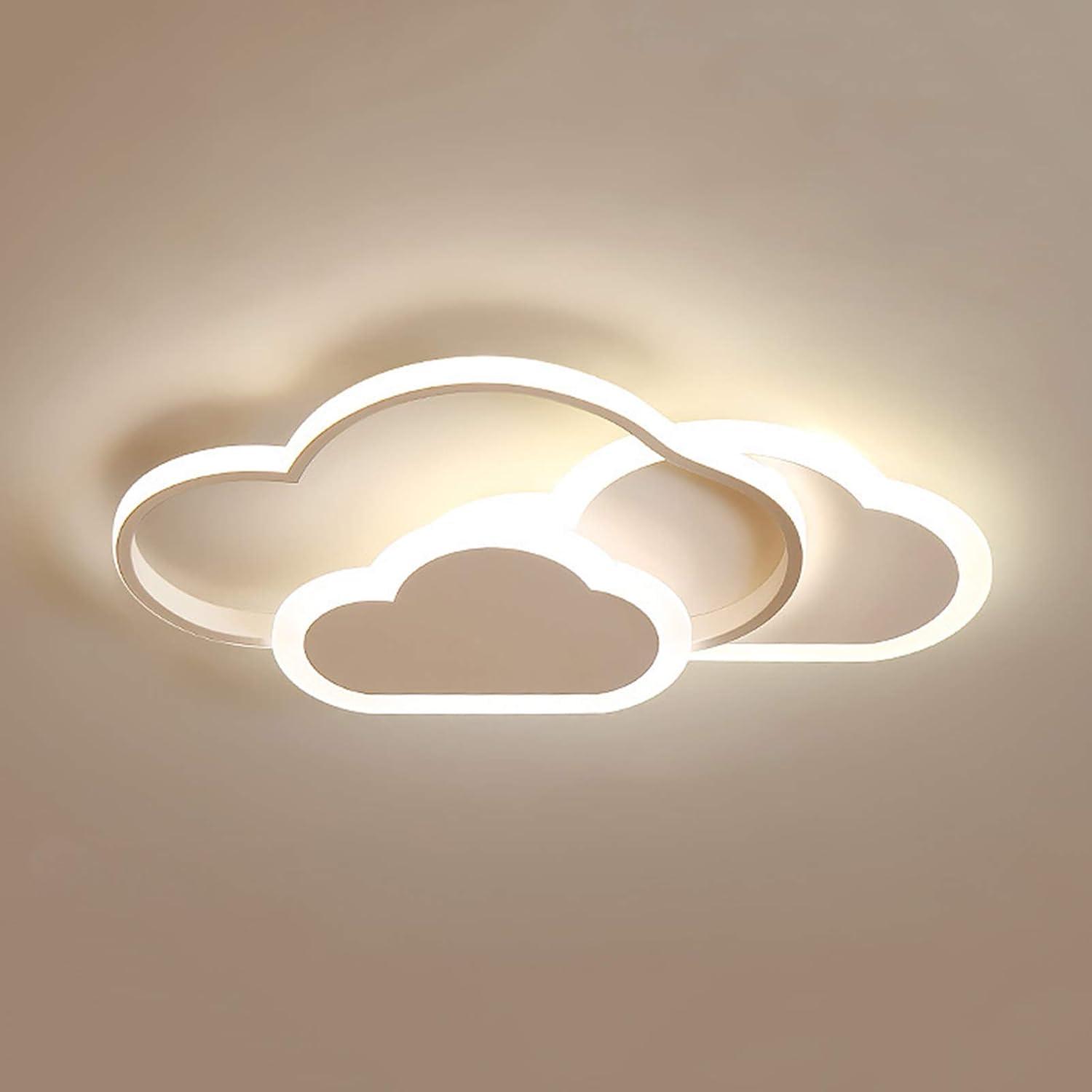 Cloud LED Ceiling Lamp, 22" Dimmable Acrylic Lamp for Living Room, Children's Room, Bedroom, Modern Minimalist Ceiling Light