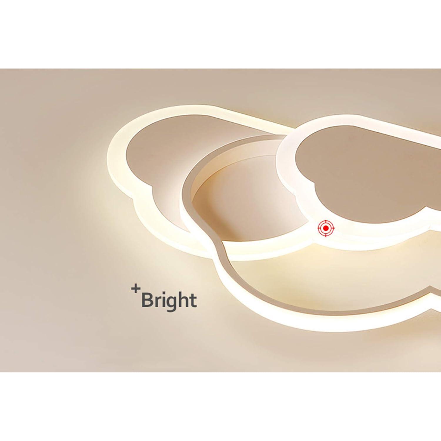 Cloud LED Ceiling Lamp, 22" Dimmable Acrylic Lamp for Living Room, Children's Room, Bedroom, Modern Minimalist Ceiling Light