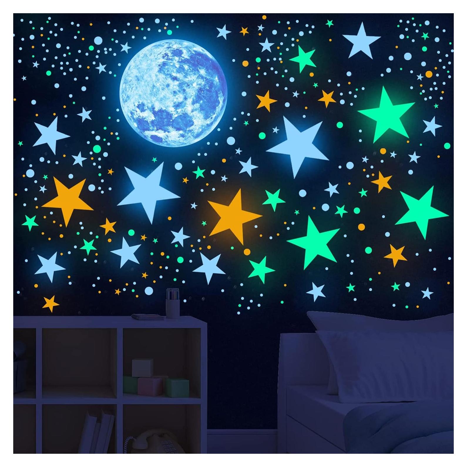 Calcomanías de Estrellas y Luna Sinekong para Techo