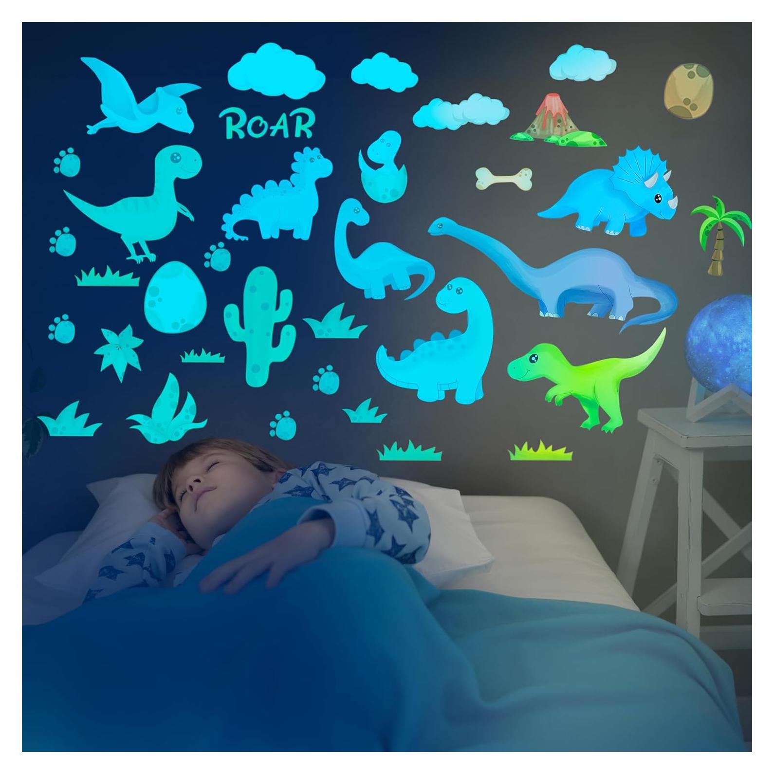 Calcomanías de Pared Dinosaurios Brillantes Liderstar