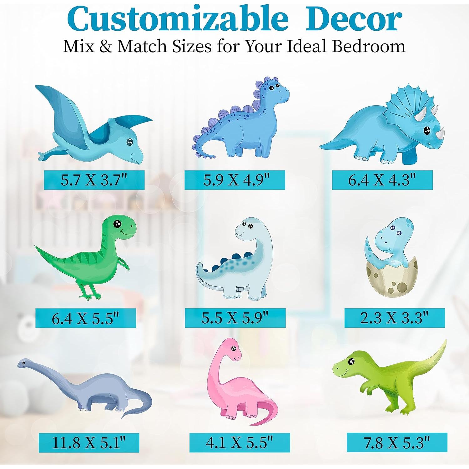 Calcomanías de Pared Dinosaurios Brillantes Liderstar