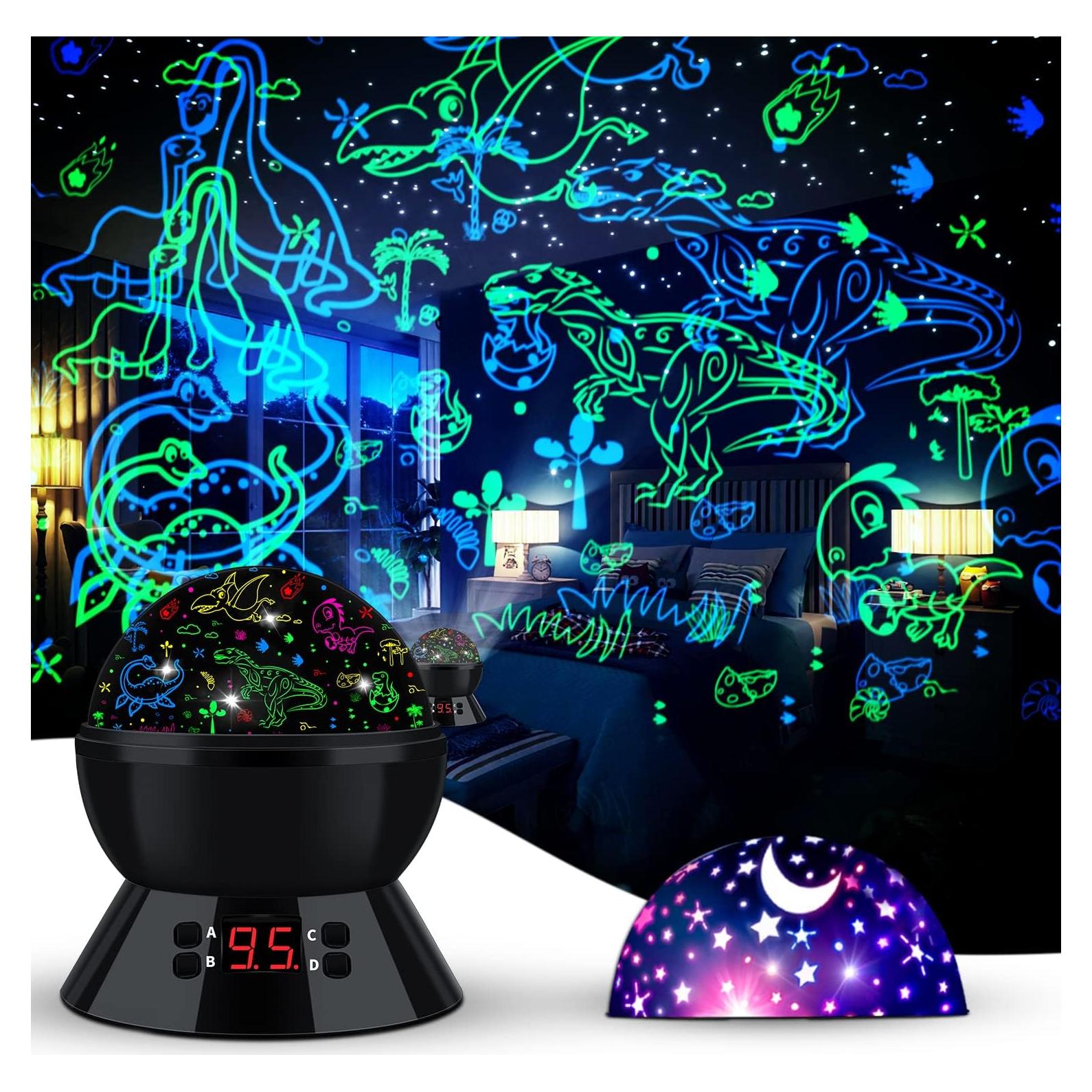 Proyector de Luz Nocturna MOKOQI Dino 17 Colores 360°