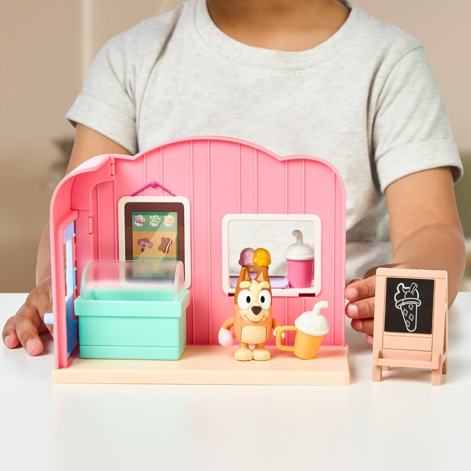 Juego de Tienda de Helados Bluey con Figura de Bingo 6 cm