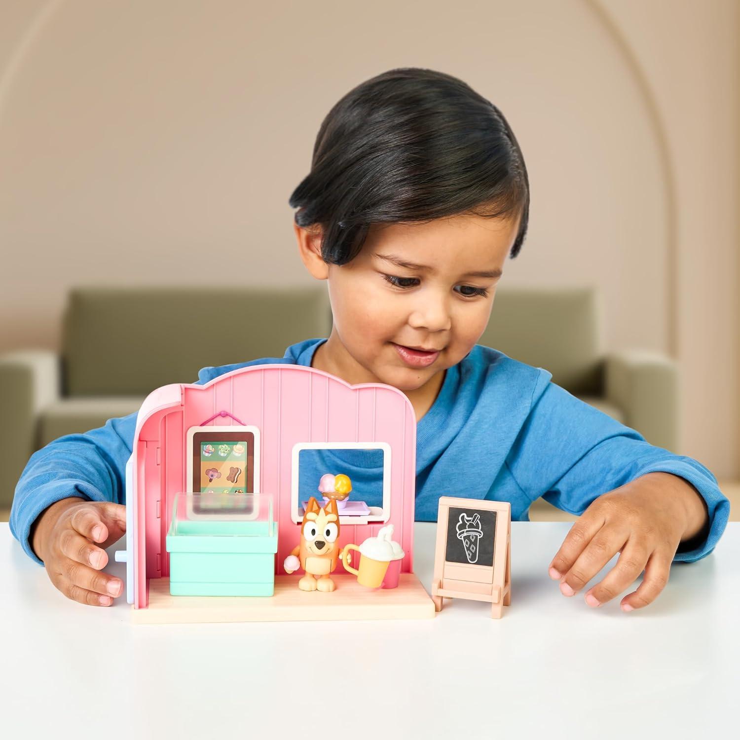 Juego de Tienda de Helados Bluey con Figura de Bingo 6 cm