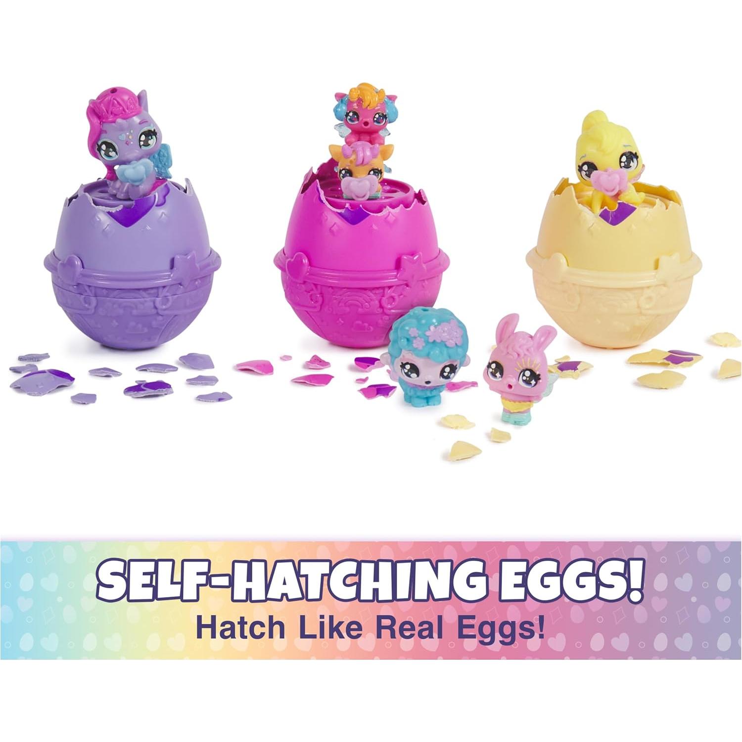 Cesta de Primavera Hatchimals Alive con 6 Figuras y Huevos