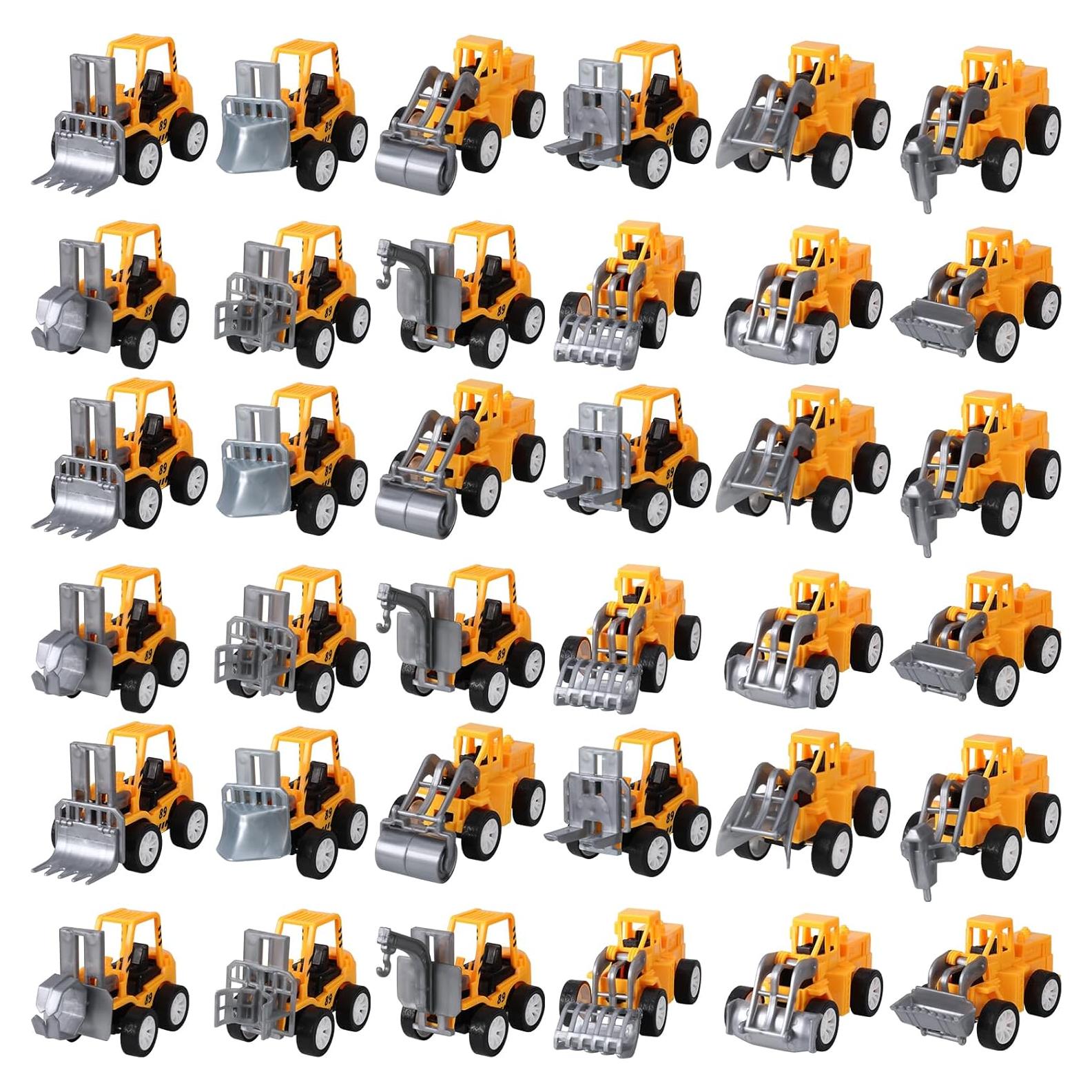 Paquete de 36 Vehículos de Construcción Mini Juguetes