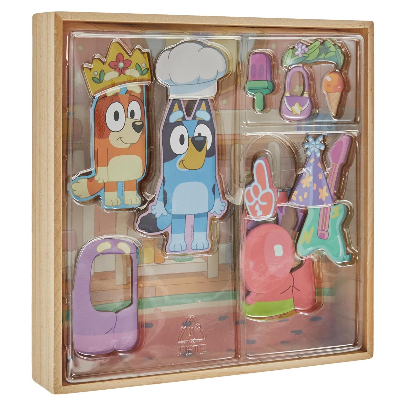 Casa de Juguete Magnética Bluey - 18 Piezas de Madera