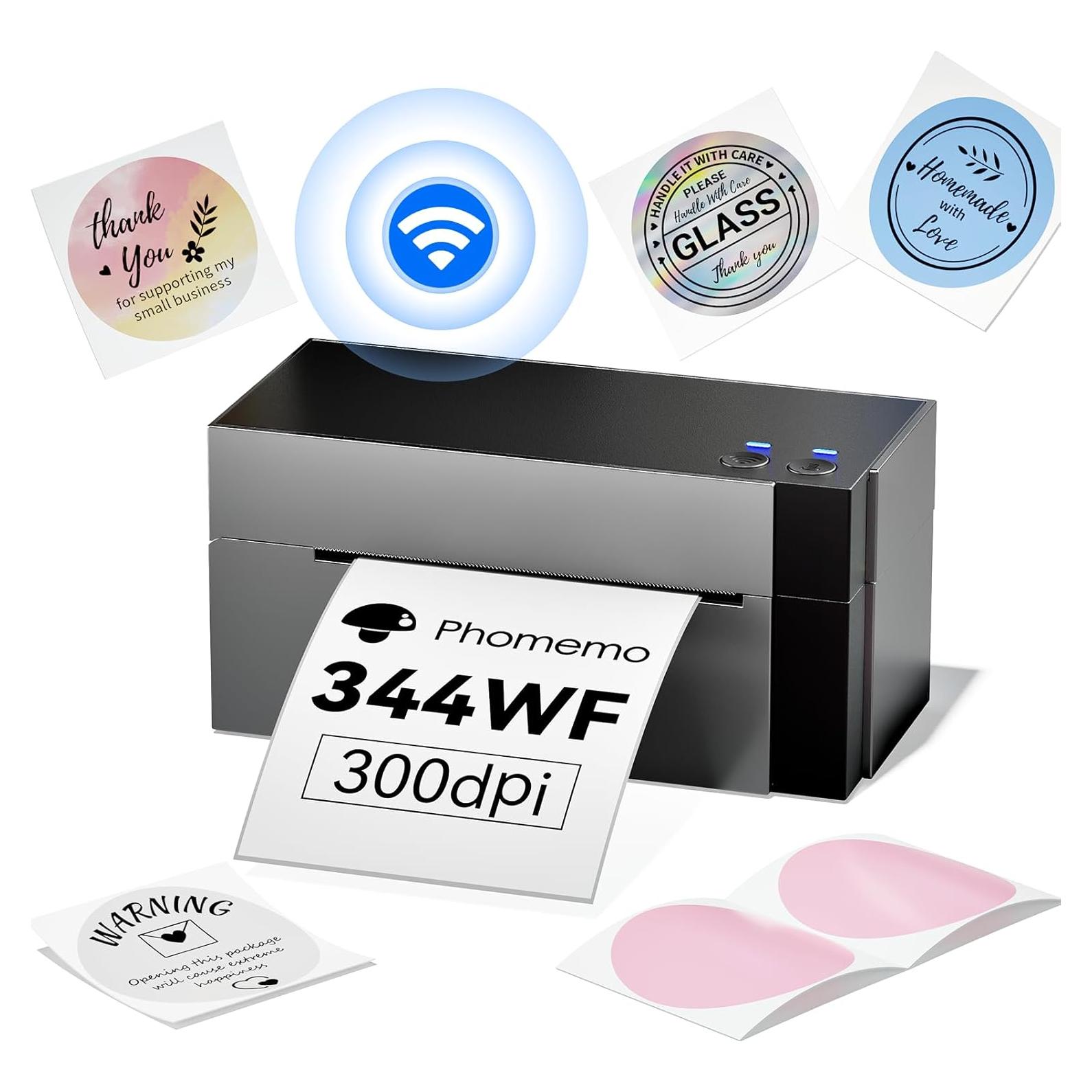 Impresora de Etiquetas Térmicas WiFi Phomemo 344WF 300DPI