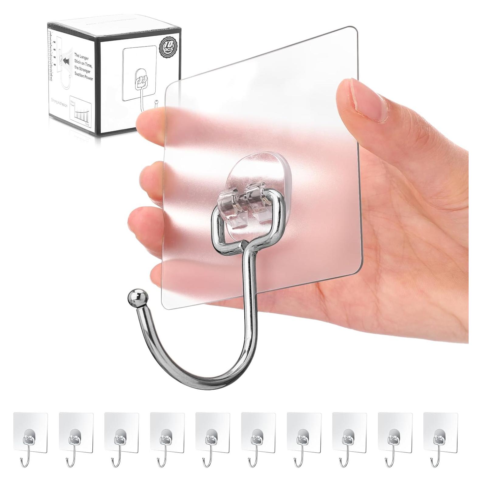 Ganchos Adhesivos Antimbee 10-Pack Alta Resistencia 16.8 kg