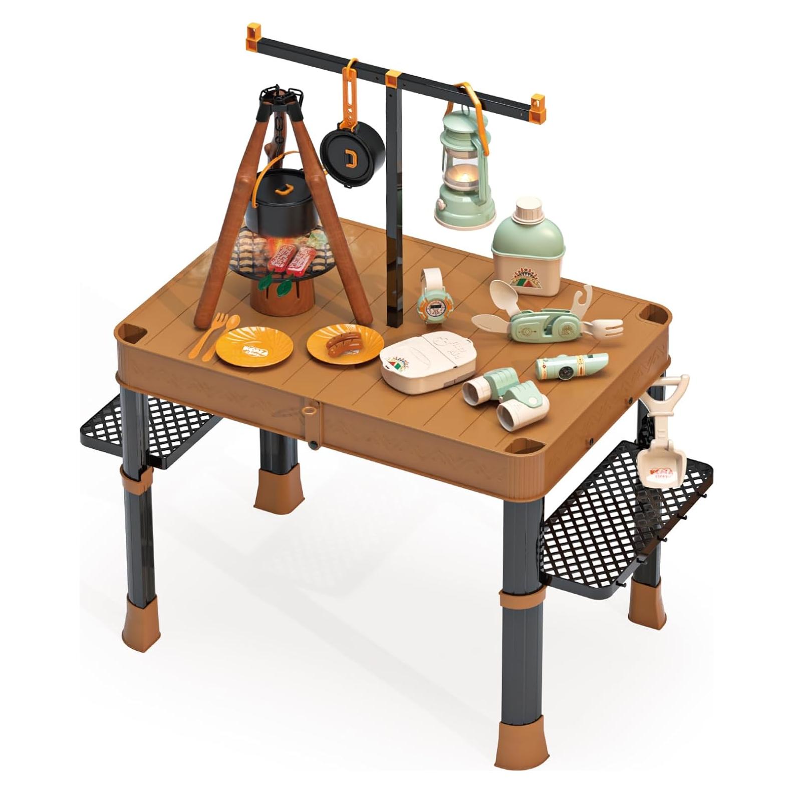 Juego de Camping Contixo - Kit Infantil con Mesa y Linterna