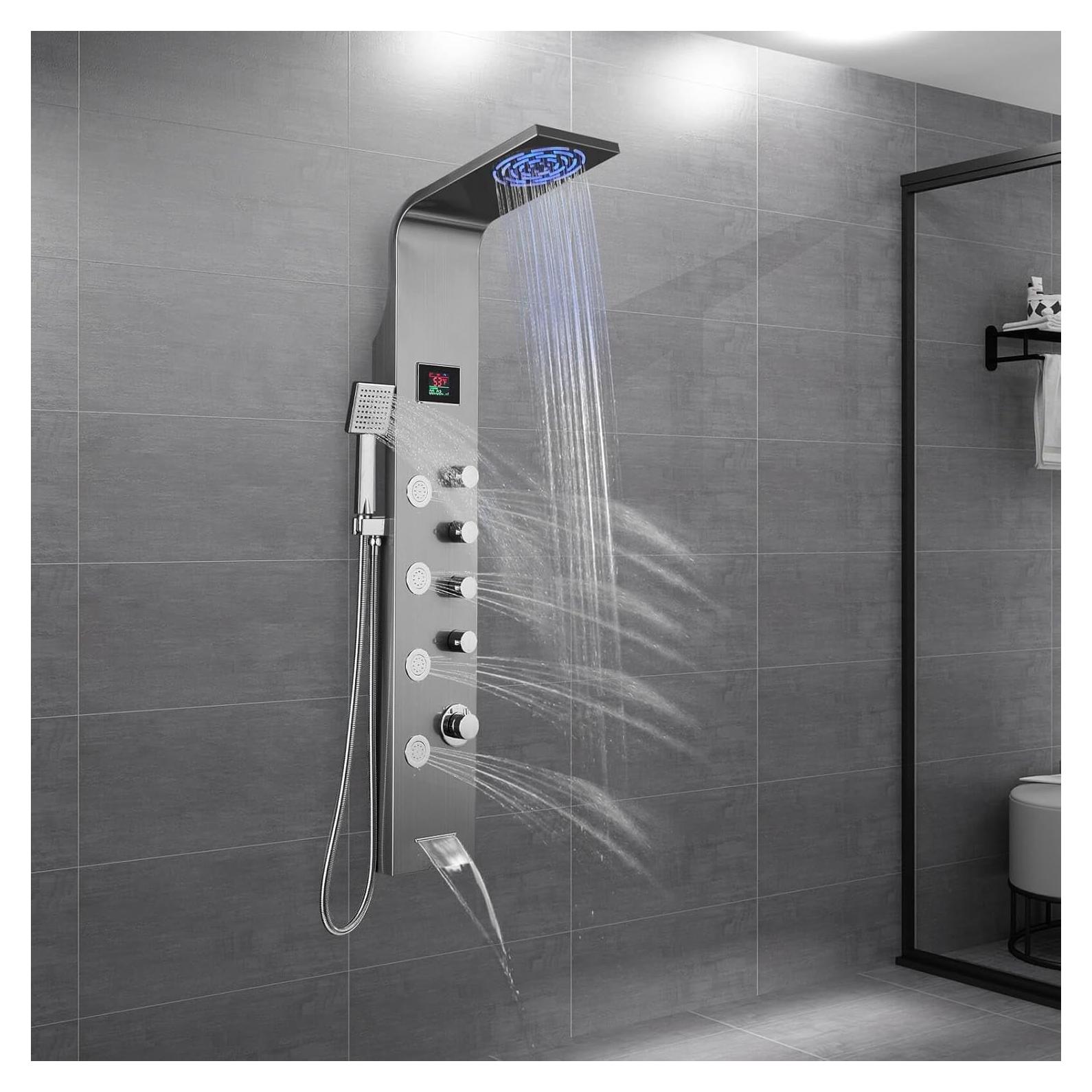 Torre de Ducha ROVOGO Unibody Acero Inoxidable 304 LED