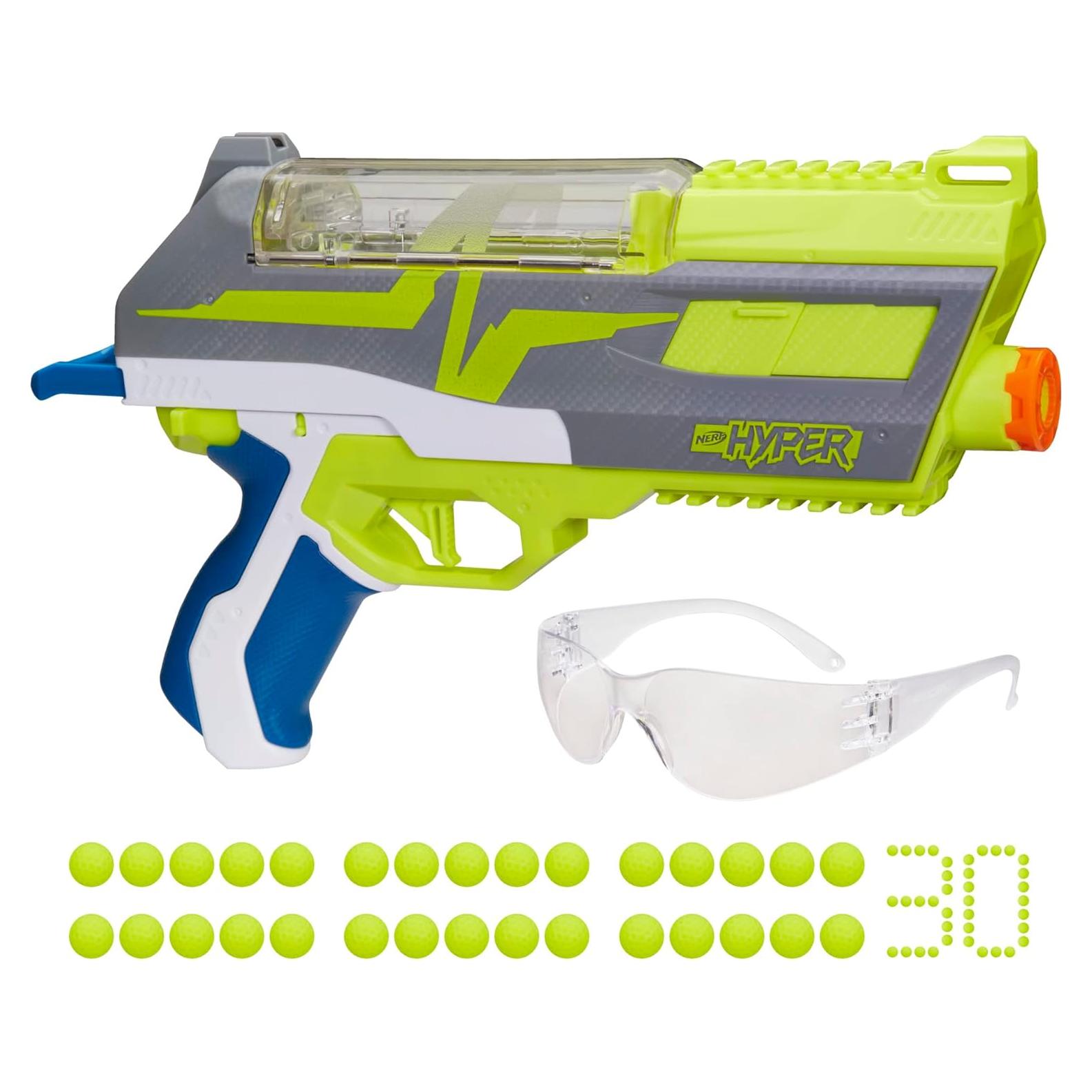 Blaster Nerf Hyper Impulse-40 con 30 Rondas y Gafas