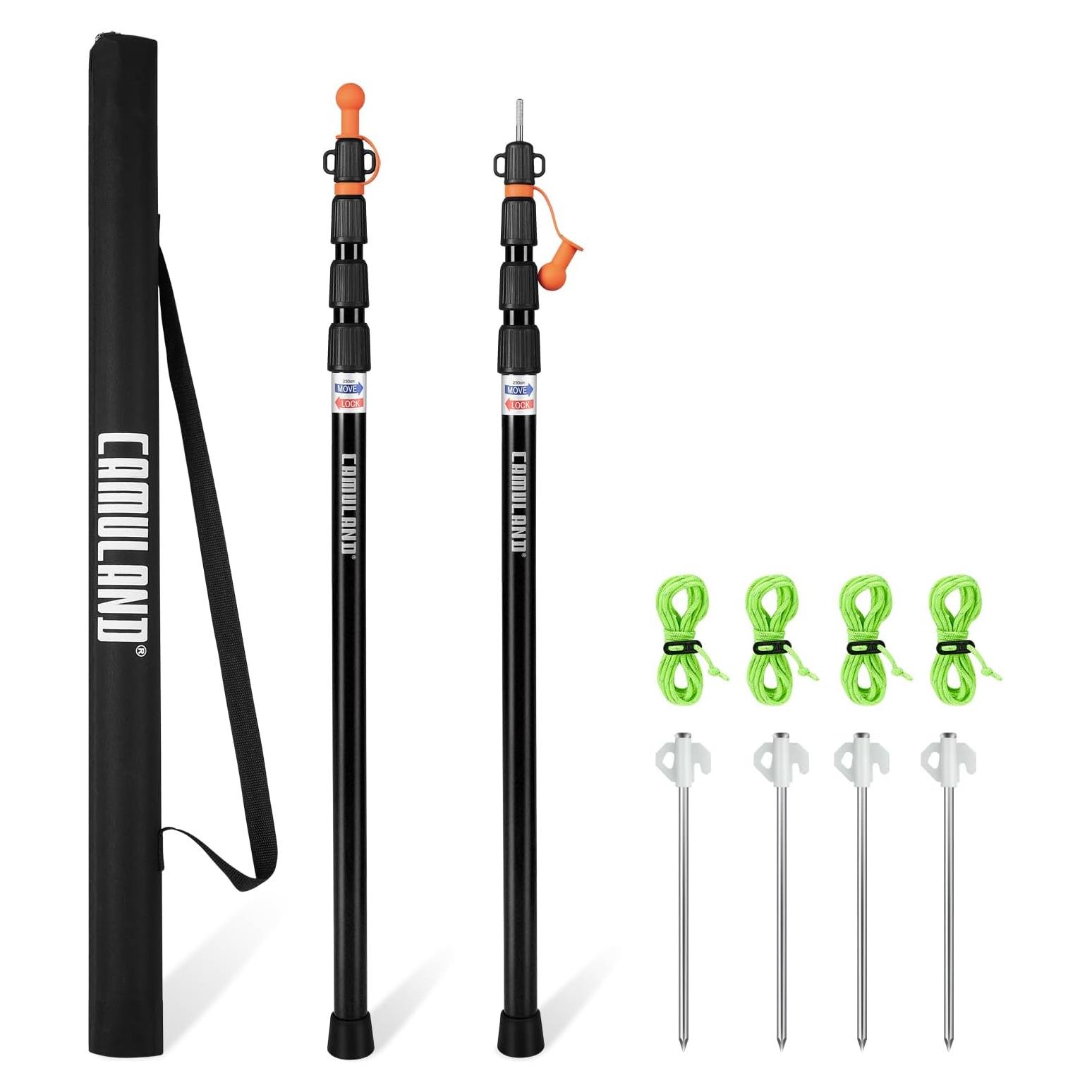 Poste de Lona Ajustable CAMULAND 2.3M Aluminio Ligero