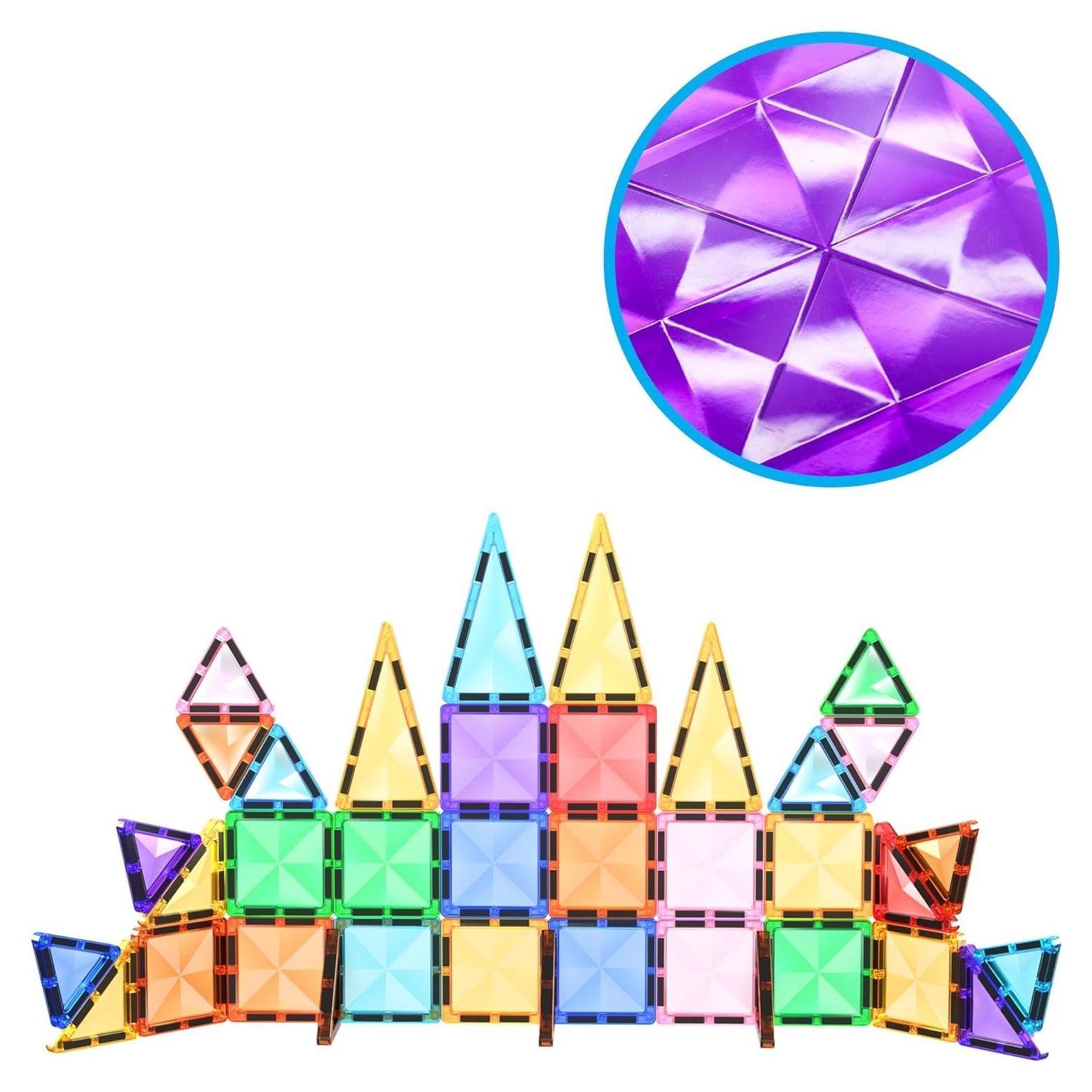 PicassoTiles Bloques Magnéticos Mini 40 Piezas Viaje