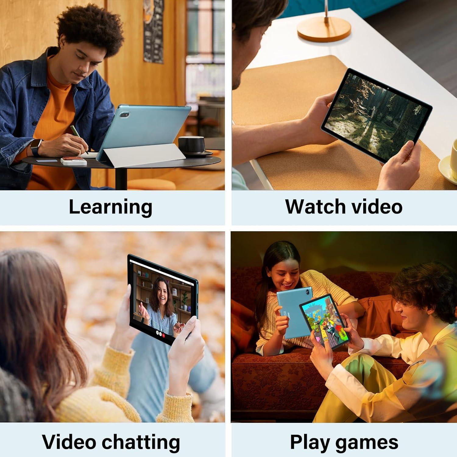 Tableta DMOAO D3 10.1" Android 14 18GB RAM 128GB ROM Oro