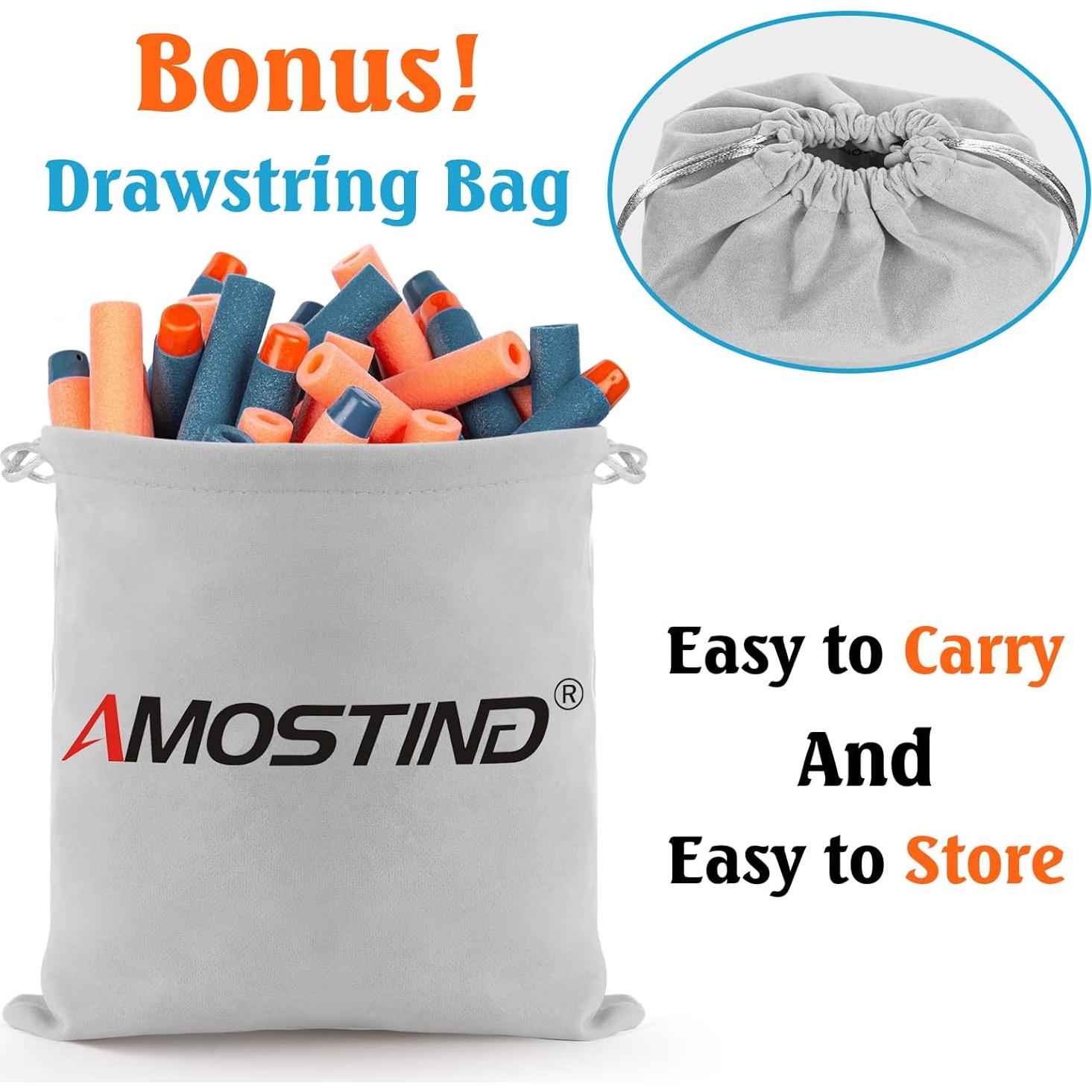 Recargas Nerf AMOSTING 100PCS Elite 2.0 Azul y Naranja