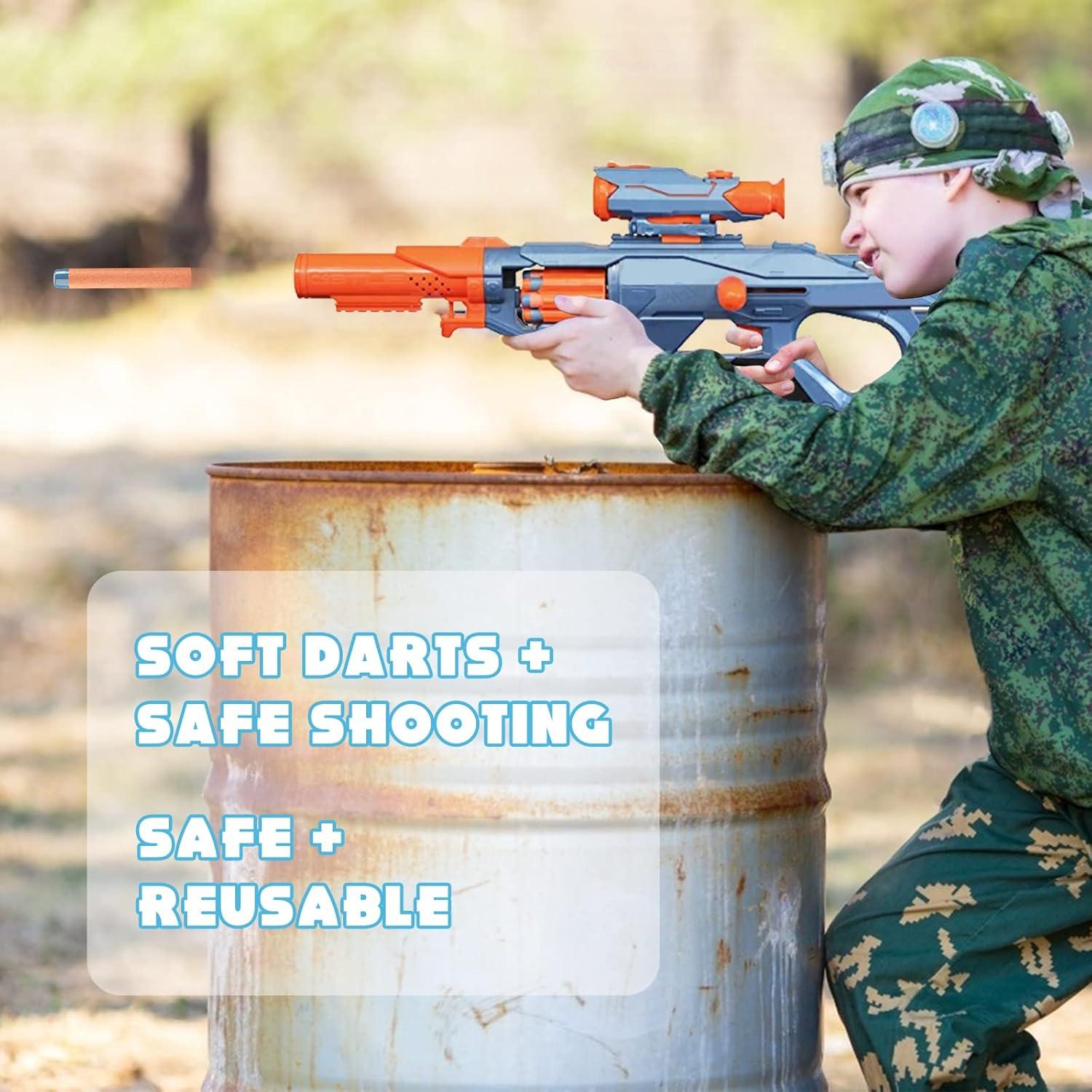 Recargas Nerf AMOSTING 100PCS Elite 2.0 Azul y Naranja