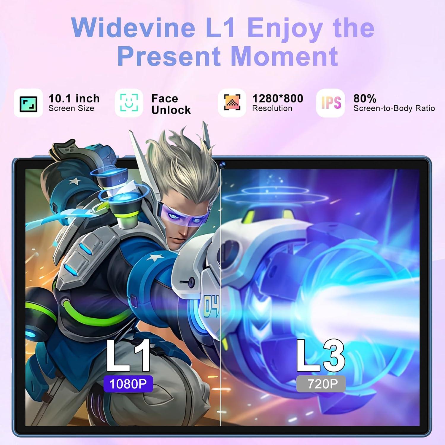 Tablet DEERTiME E6 10.1" Android 14 22GB RAM 128GB ROM Azul