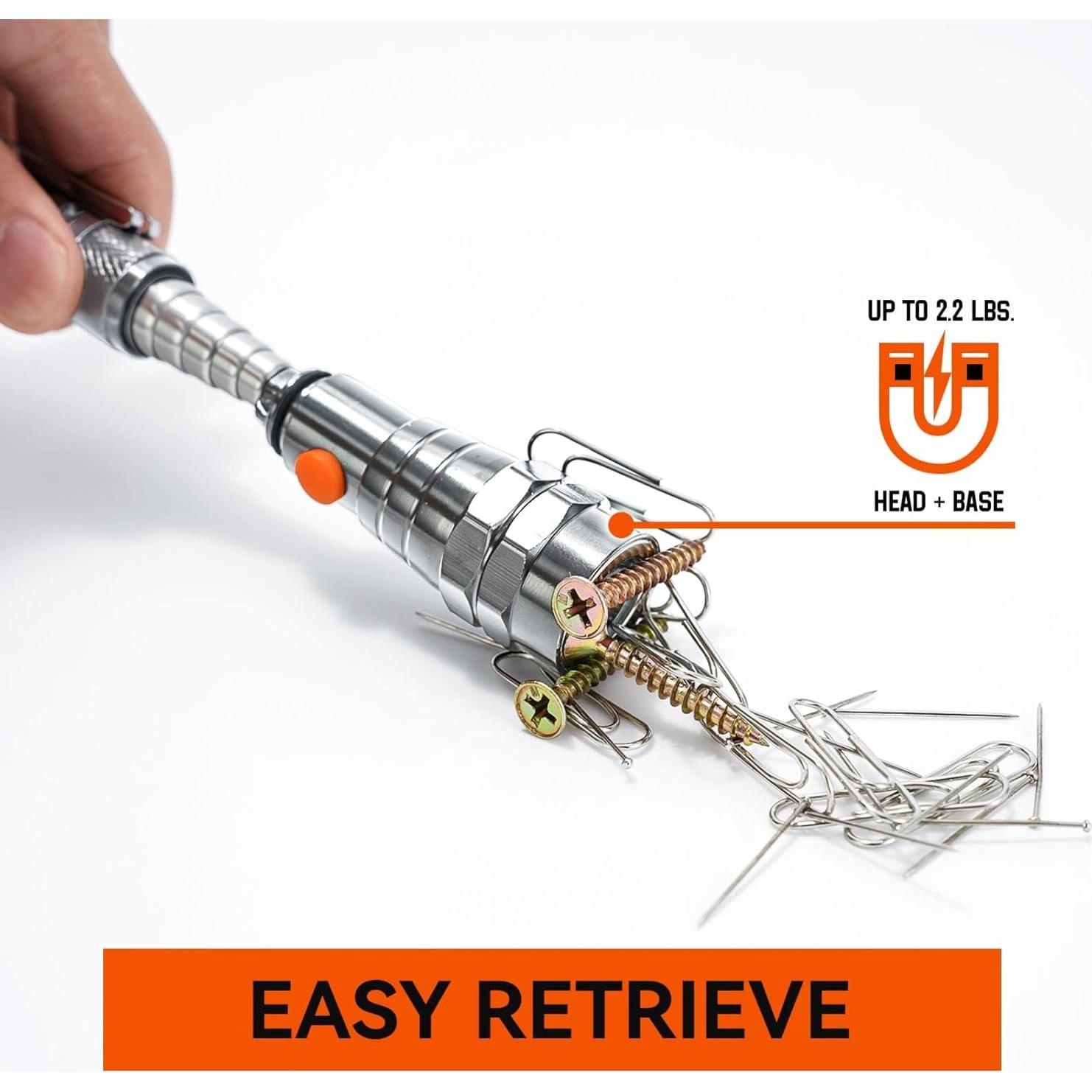 Linterna Magnética Telescópica VIBELITE 200 Lúmenes Plata