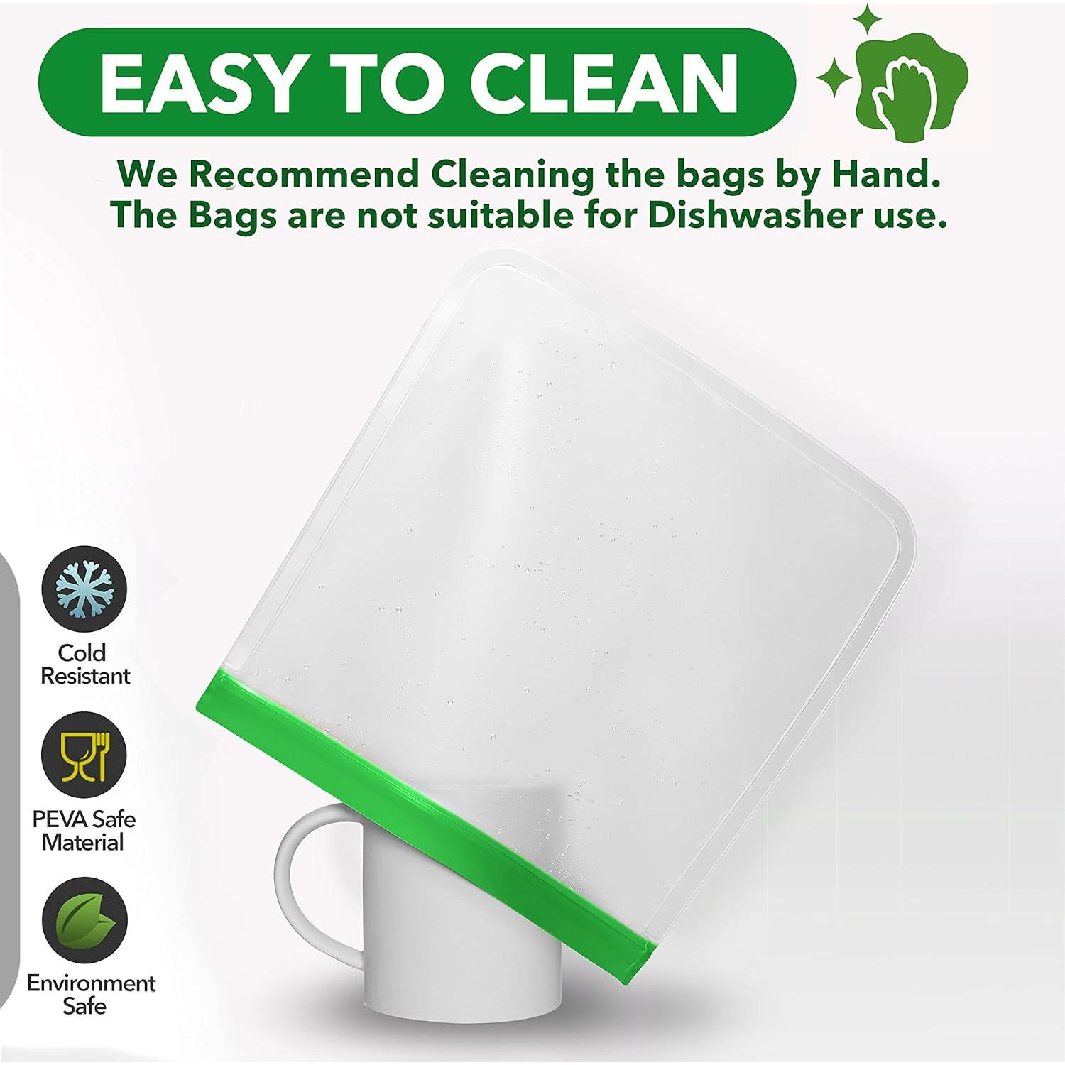 Bolsas Reutilizables para Congelador GREENZLA 8 Unidades 30.28L