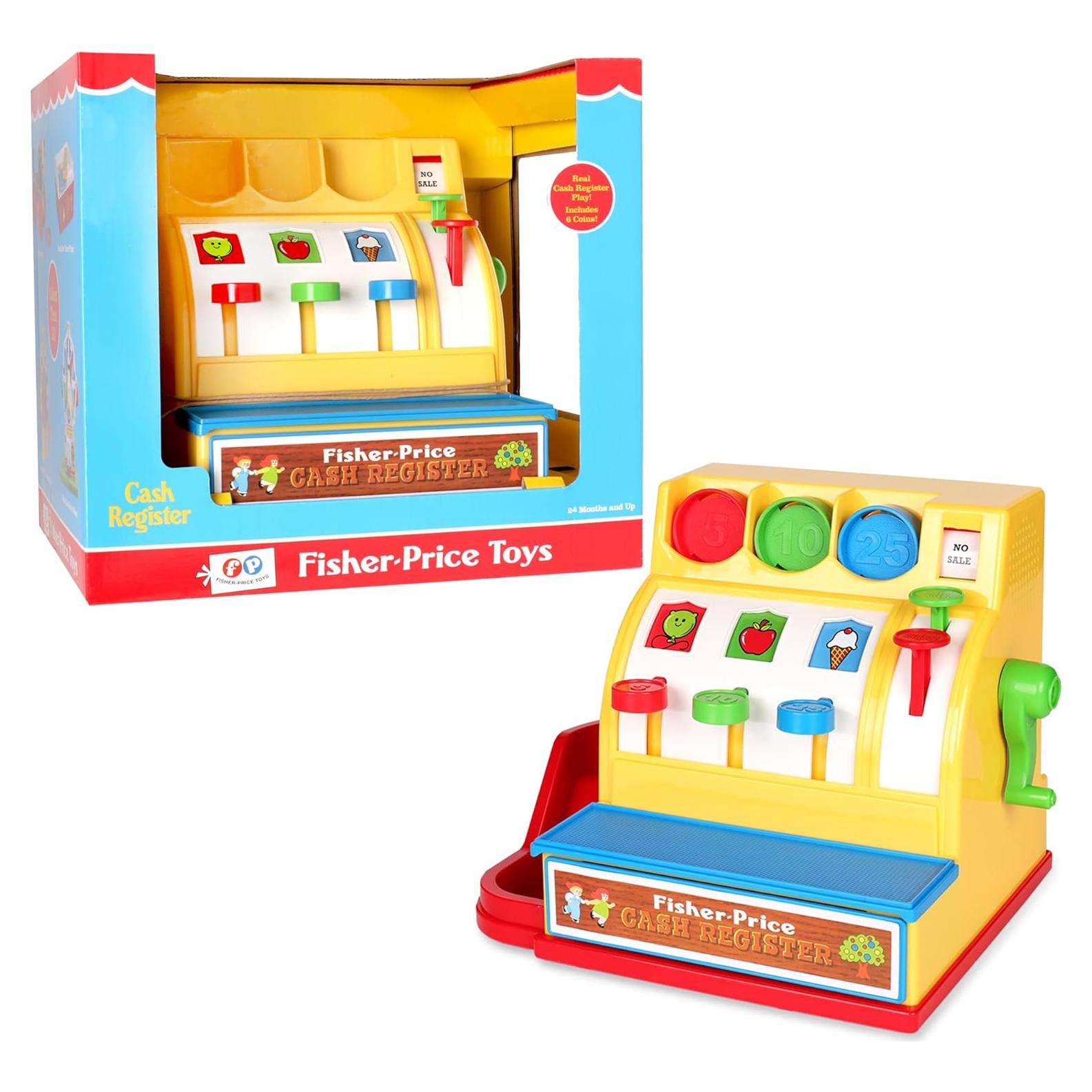 Caja Registradora Retro Fisher-Price 19.5x26x19.7cm 2+ años
