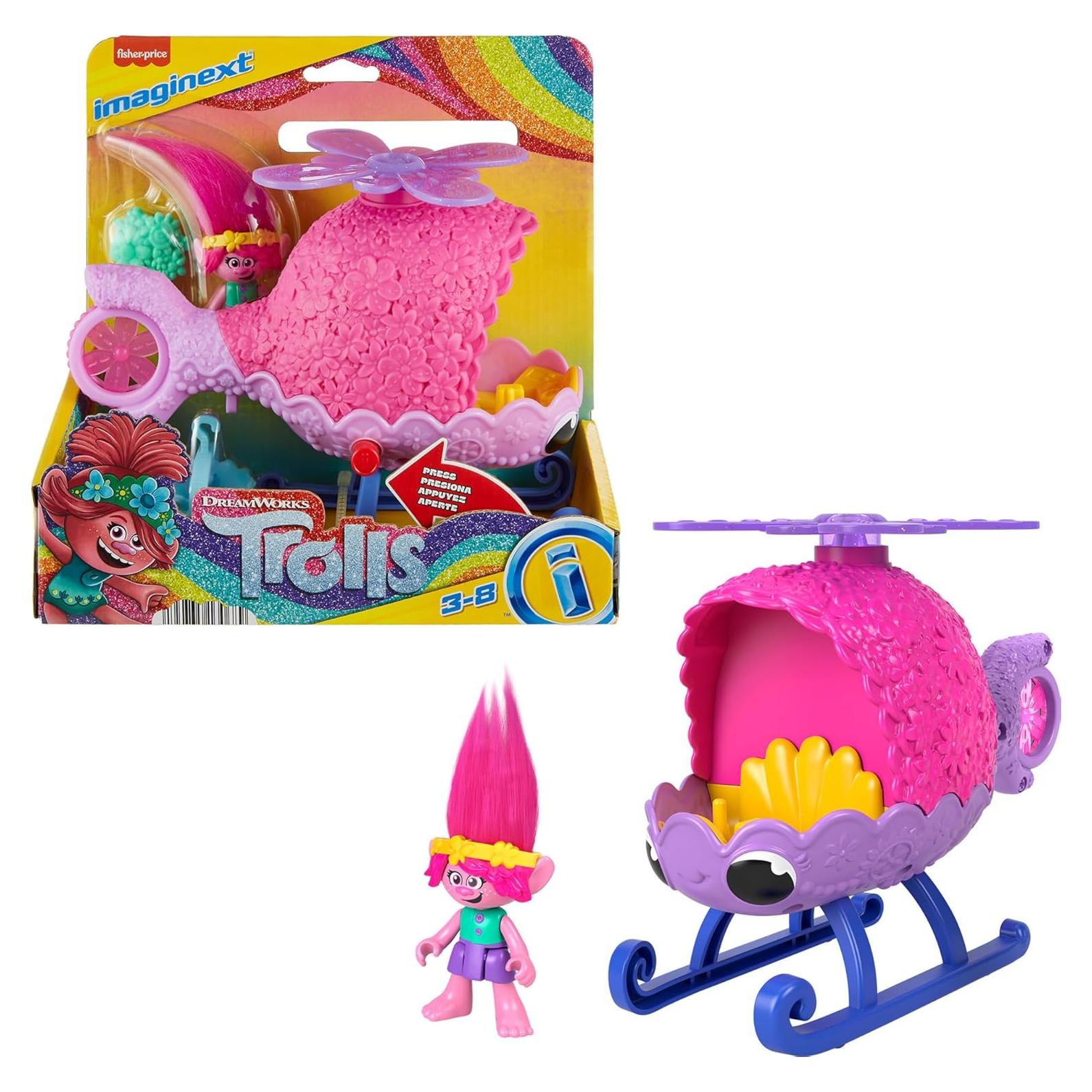 Helicóptero de Poppy Fisher-Price Imaginext Juguete 3+ Años
